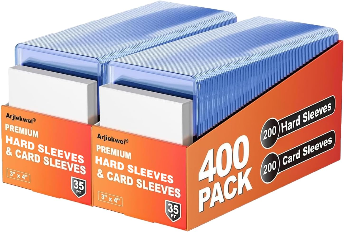 400 Card Sleeves Hard Plastic,  3