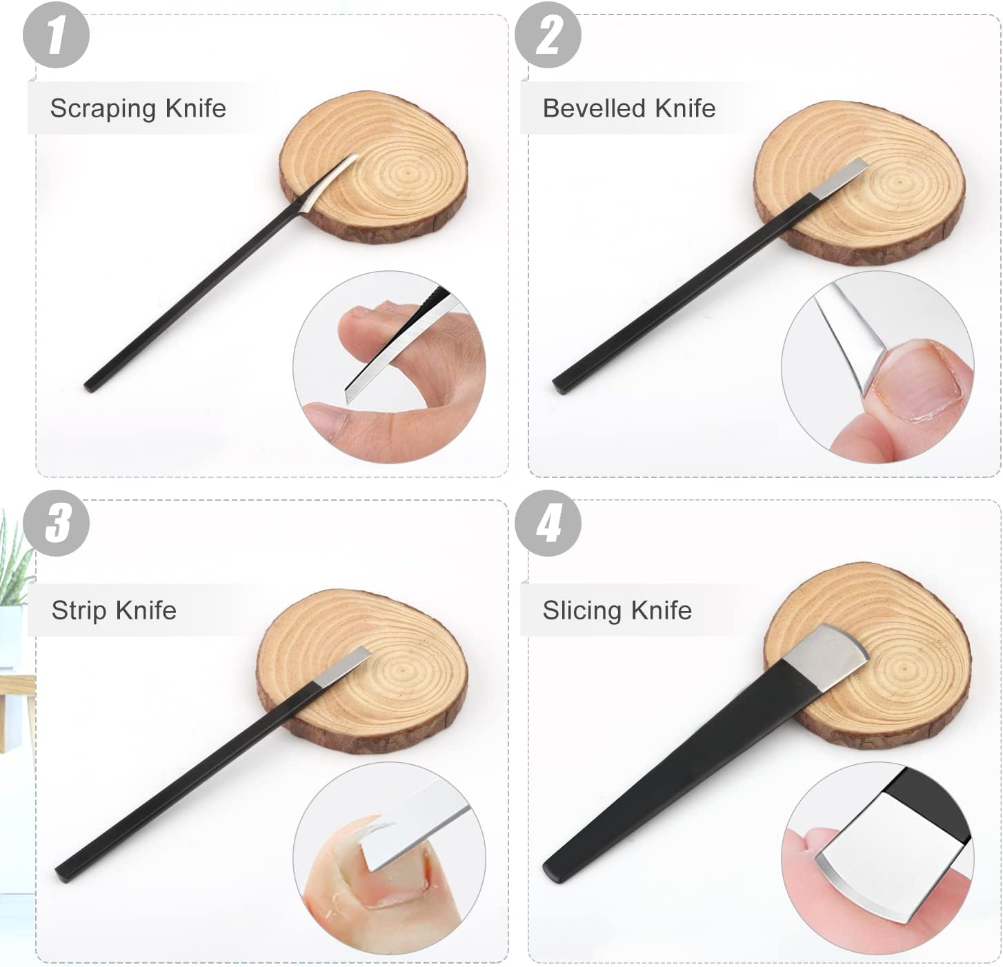 4 PCS Pedicure Knife Set Stainless Steel Ingrown Toenail Knife Correction Foo... - Picture 5 of 9