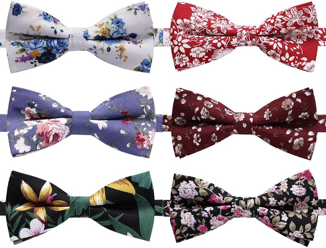 8 PACKS Elegant Adjustable Pre-tied Bow Ties for Men Boys (1&4&5&6&8 Pack for option)