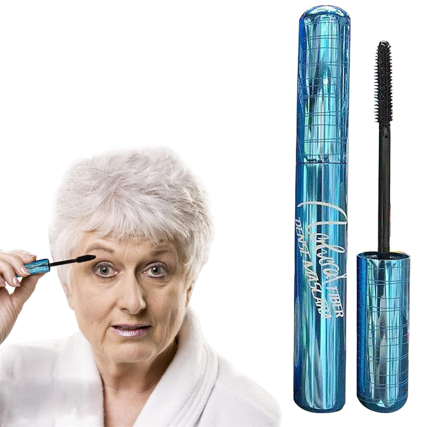 Mascara for Older Women 60 Plus, Mascara for Seniors with Thinning Lashes, Hypoallergenic Sensitive Eyes, Black Volume and Length, Waterproof Smudge Proof(1Pc)