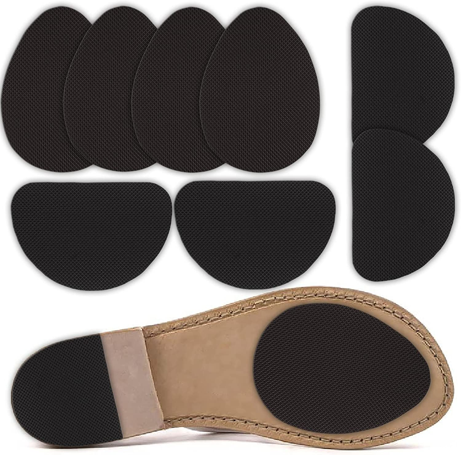 Non-Slip Shoes Pads Sole Protectors Adhesive, High Heels Anti-Slip Shoe Grips (Black 4Pairs)