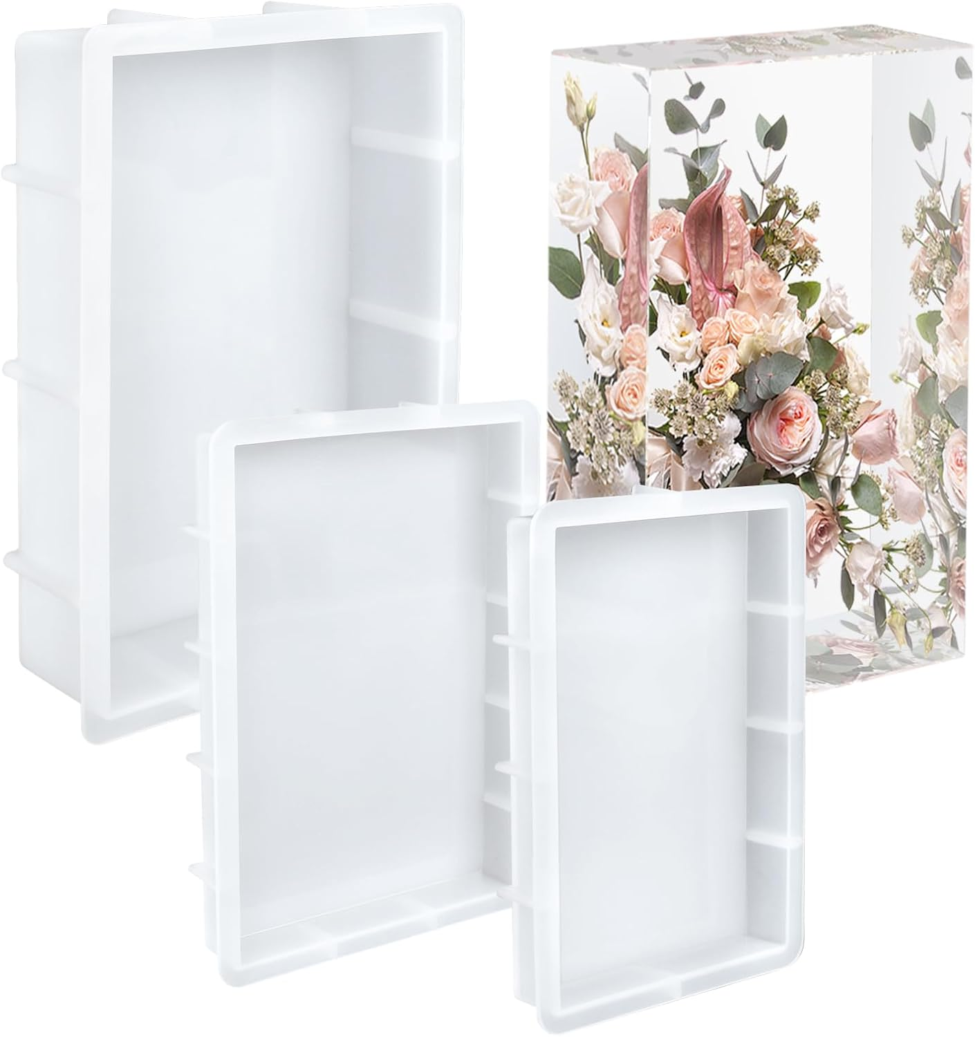 Large Rectangular Resin Molds Epoxy Silicone Mold for Flower Preservation