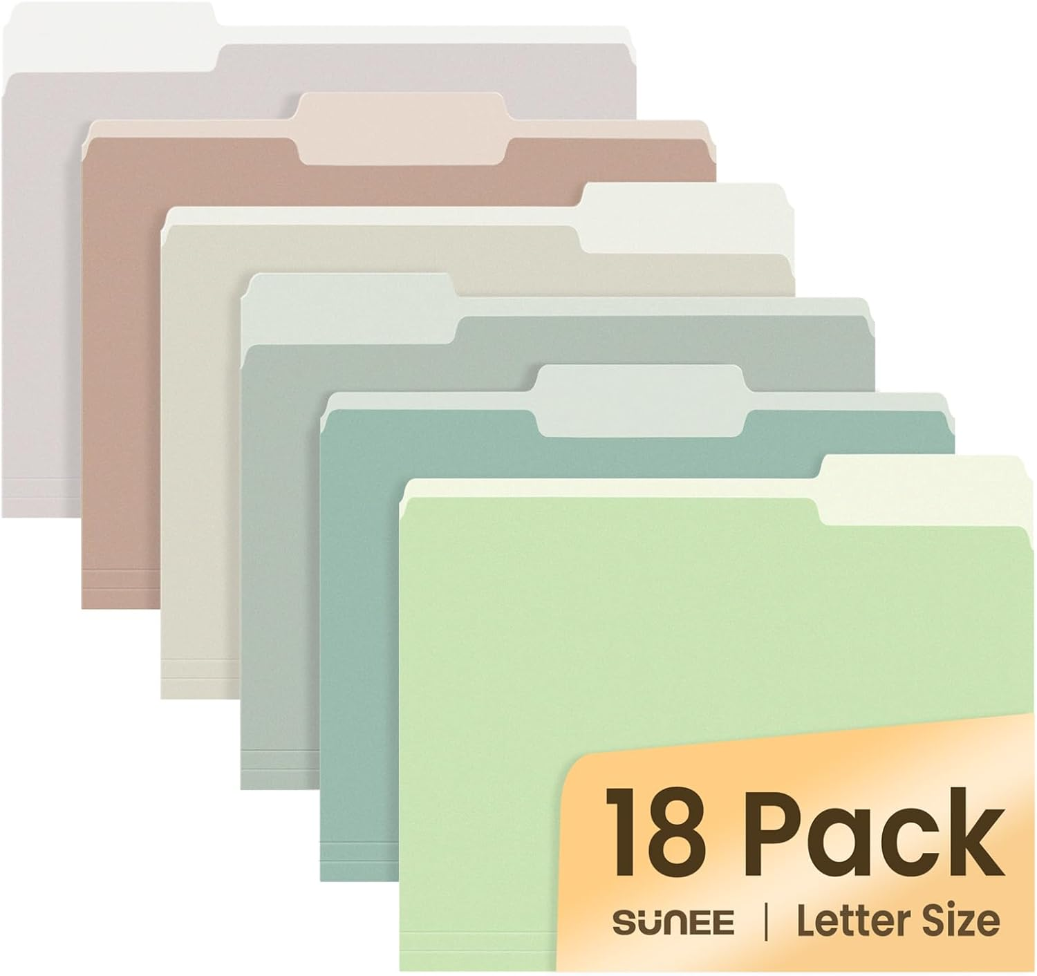 File Folders, 18 Pack Manilla Folders 8.5 X 11, Colored File Folders Home Office School Supplies for Documents Files Paper, 6 Morandi Colors