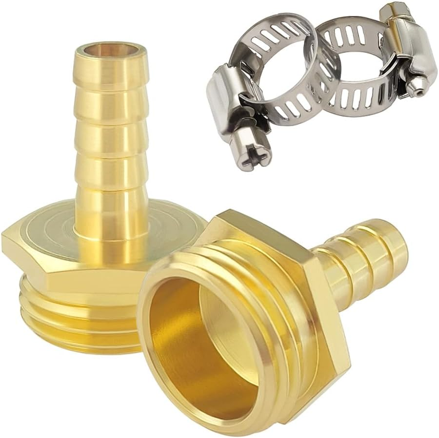 Hooshing 2PCS Garden Hose Male Adapter 3/8