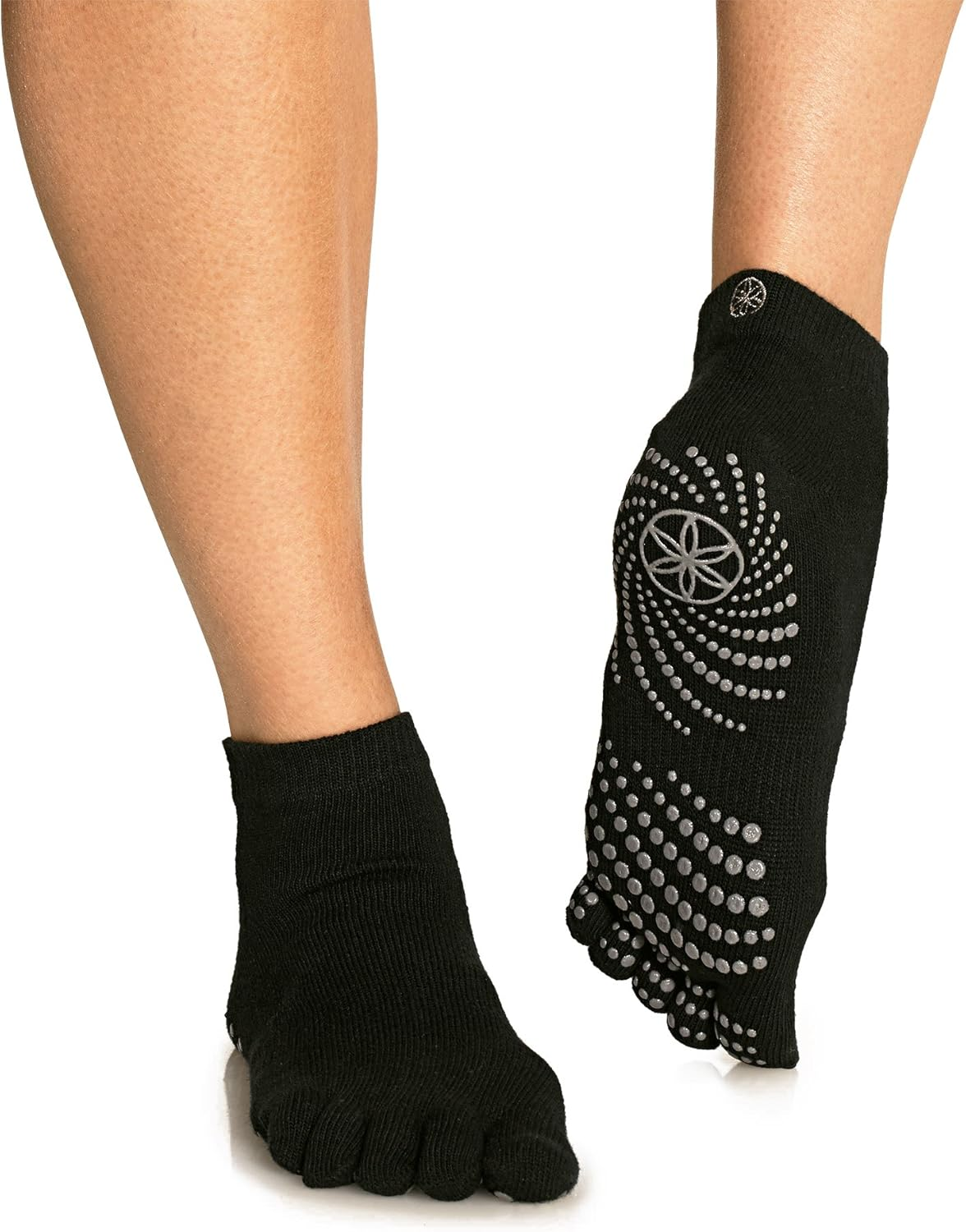 Gaiam Grippy Yoga Socks for Women & Men – Full Toe Non Slip Sticky Grip Acces... - Picture 2 of 13