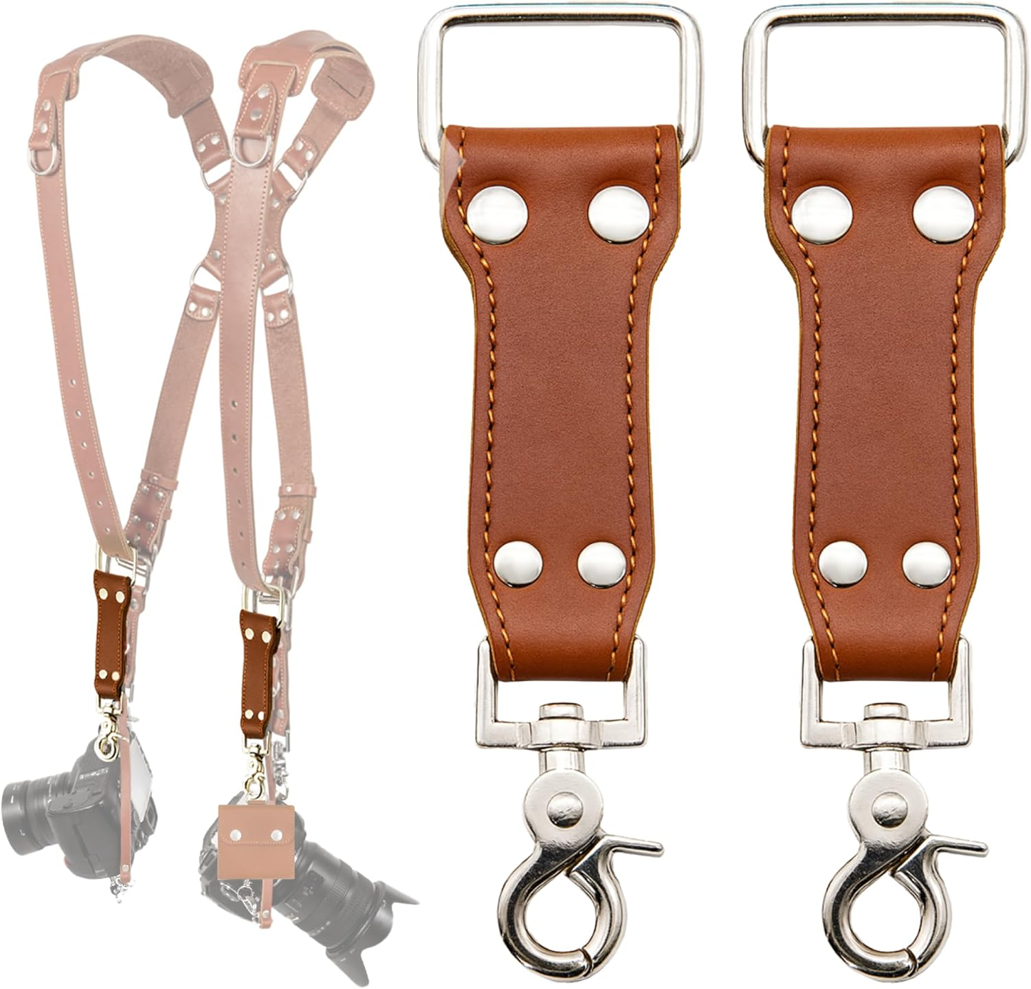 Dual Camera Harness for Bags, Pouches, and Lens Cases - Extra Attachments