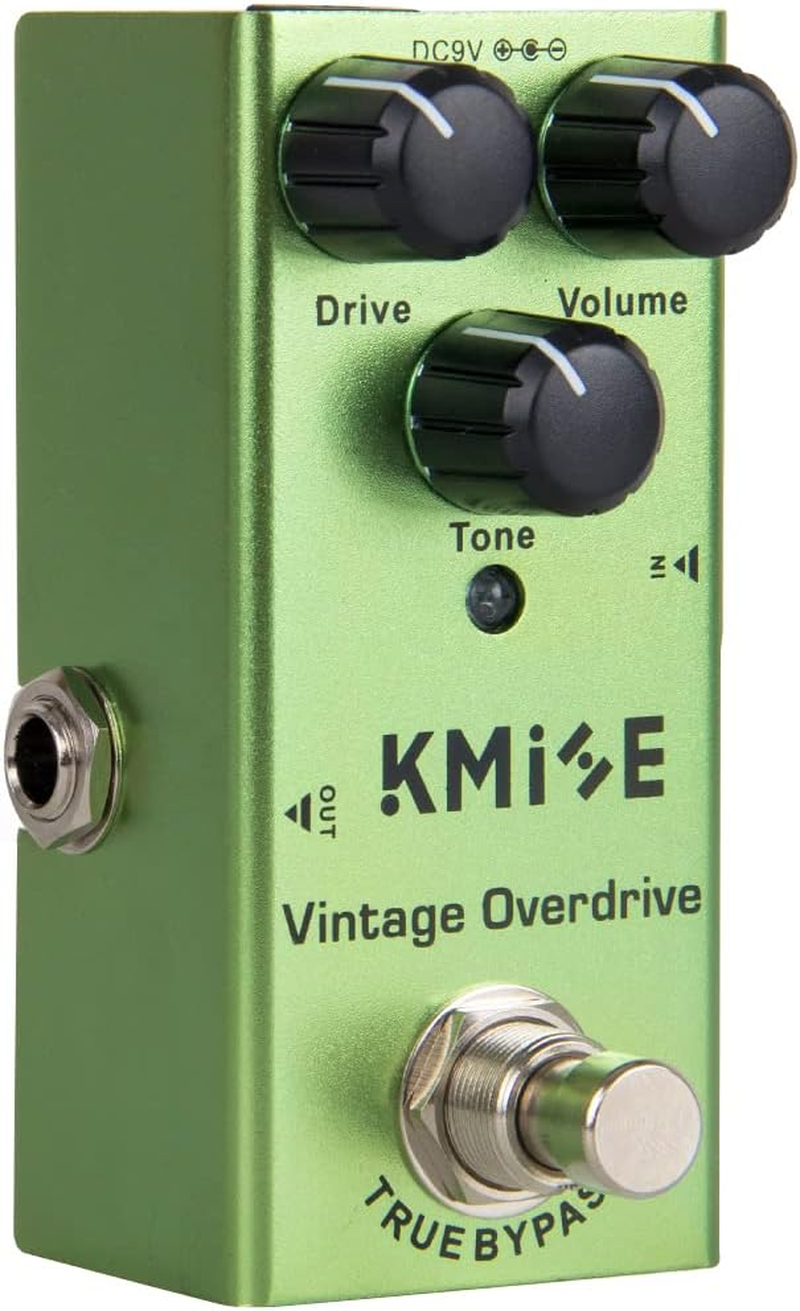 Kmise Vintage Overdrive Electric Guitar Effects Pedal Mini Single Type DC 9V True Bypass