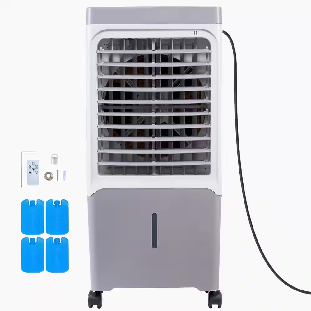 Evaporative Air Cooler, 1800 CFM with 6.8 Gal. Water Tank Swamp Cooler, Portable Cooling Fan with Remote Contro