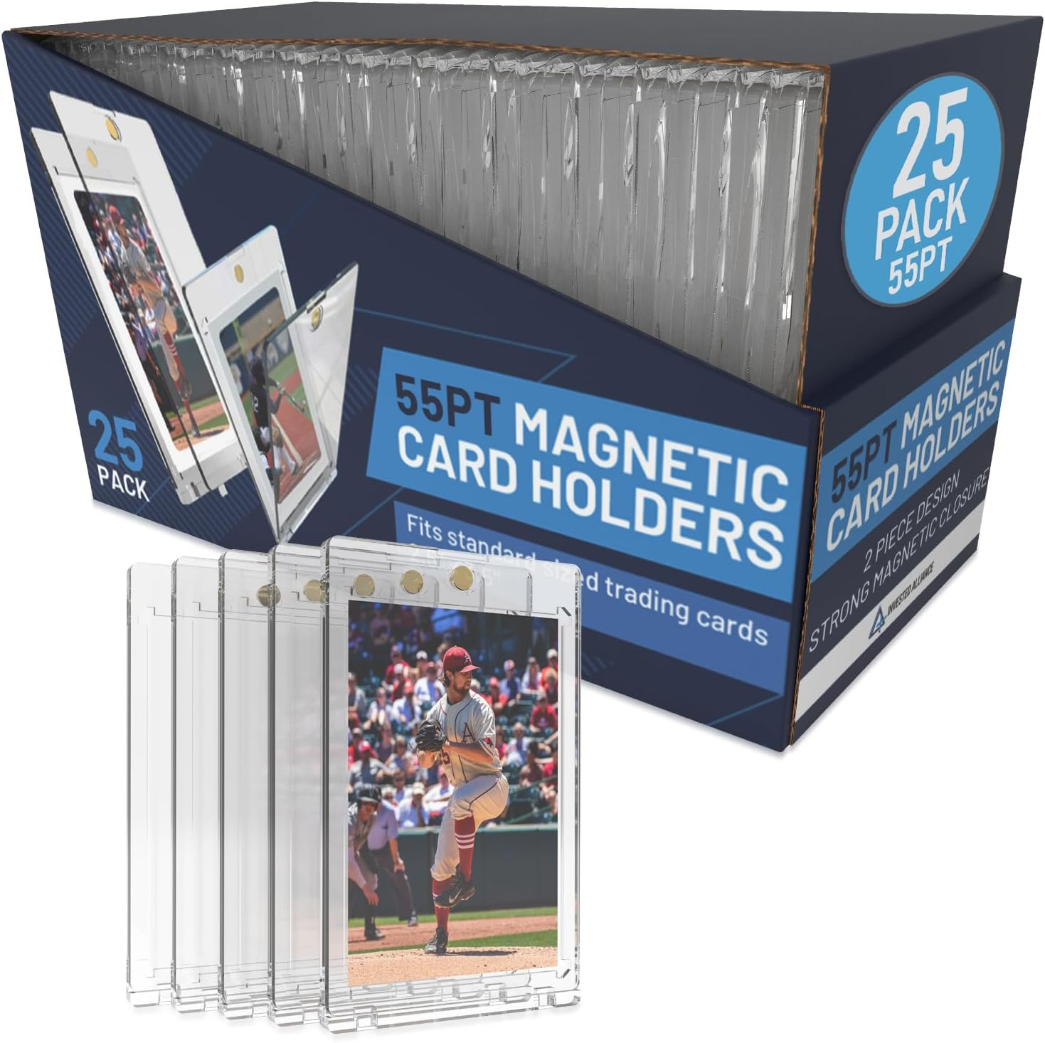 Premium Magnetic Card Holder (25 Pack) | 55PT Magnetic Card