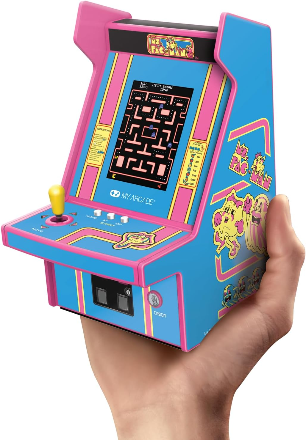Ms. Pac-Man Micro Player Pro: Classic Arcades 6.75