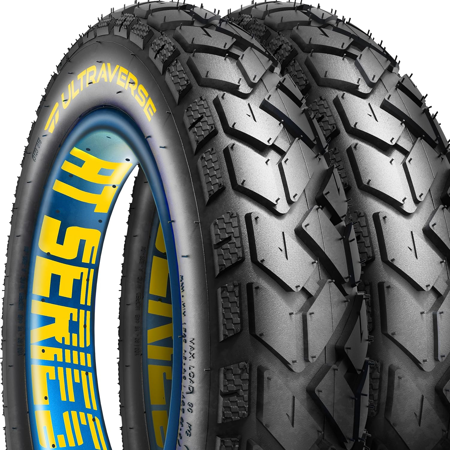 ULTRAVERSE 20X4 E-Bike Fat Tire - Robust, High-Performance 20Inch Fat Tyre for MTB and Ebikes, Durable All-Terrain Directional Tread, Superior Density for Street & Trail Adventures-2 Unit