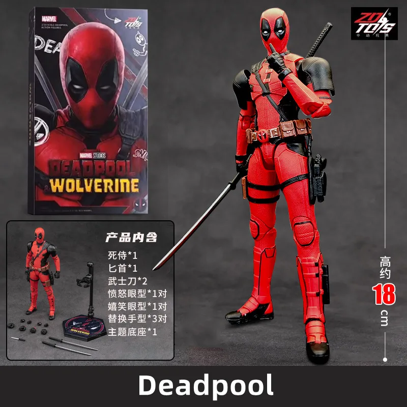 ZD Toys Film 1:10 Deadpool & Wolverine Action Figures Deadpool Boxed Wolverine Collection Adult Action Figures Kids Toy