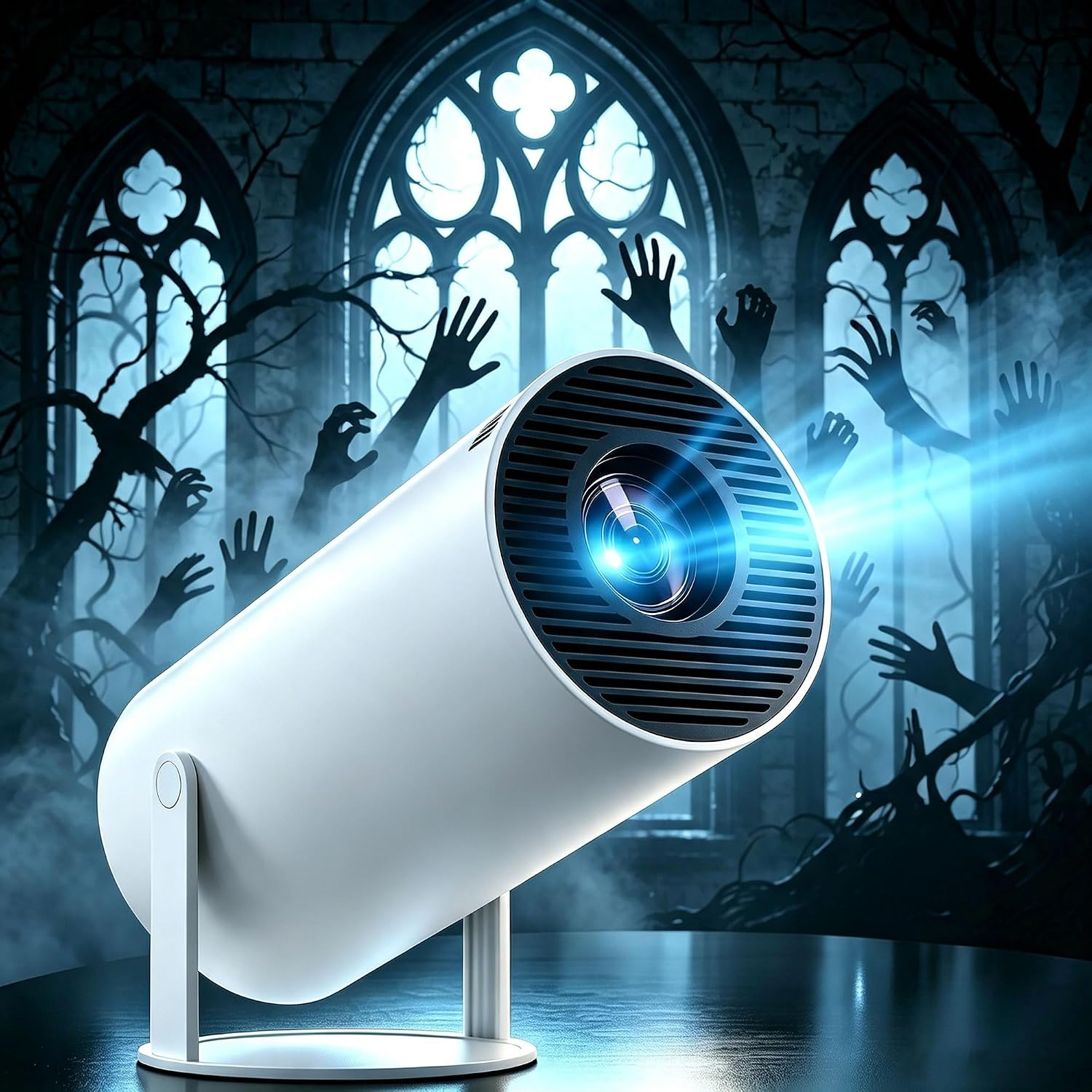 Halloween Window Projector 1080P with Wifi & Bluetooth 100" Screen