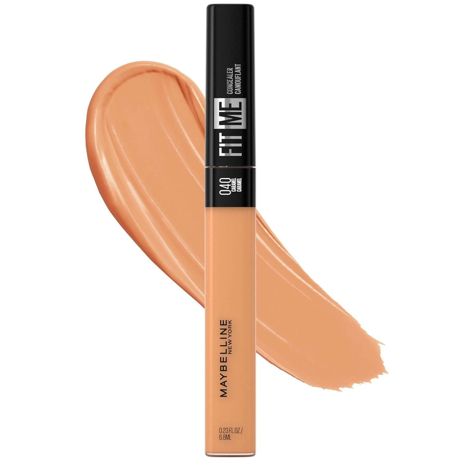 New York Fit Me Liquid Concealer Makeup, Natural Coverage, Lightweight, Conceals, Covers Oil-Free, Caramel, 1 Count (Packaging May Vary)