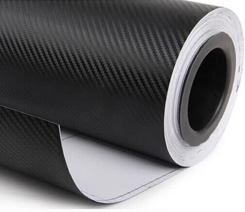 DIYAH 3D Black Carbon Fiber Film Twill Weave Vinyl Sheet Roll Wrap DIY Decals (120