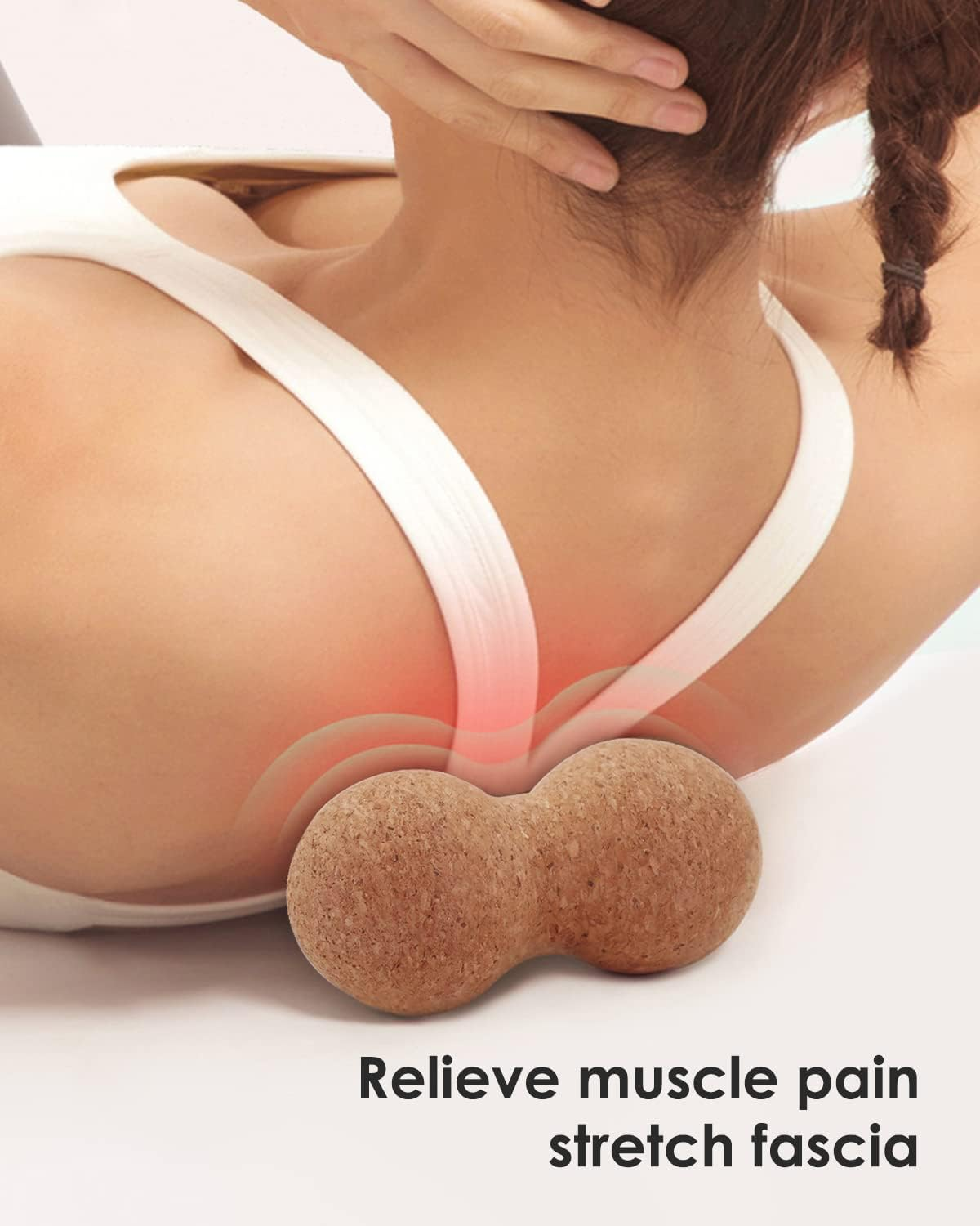 Cork Peanut Massage Ball, Peanut Double Lacrosse Massage Ball for Deep Tissue... - Picture 5 of 15