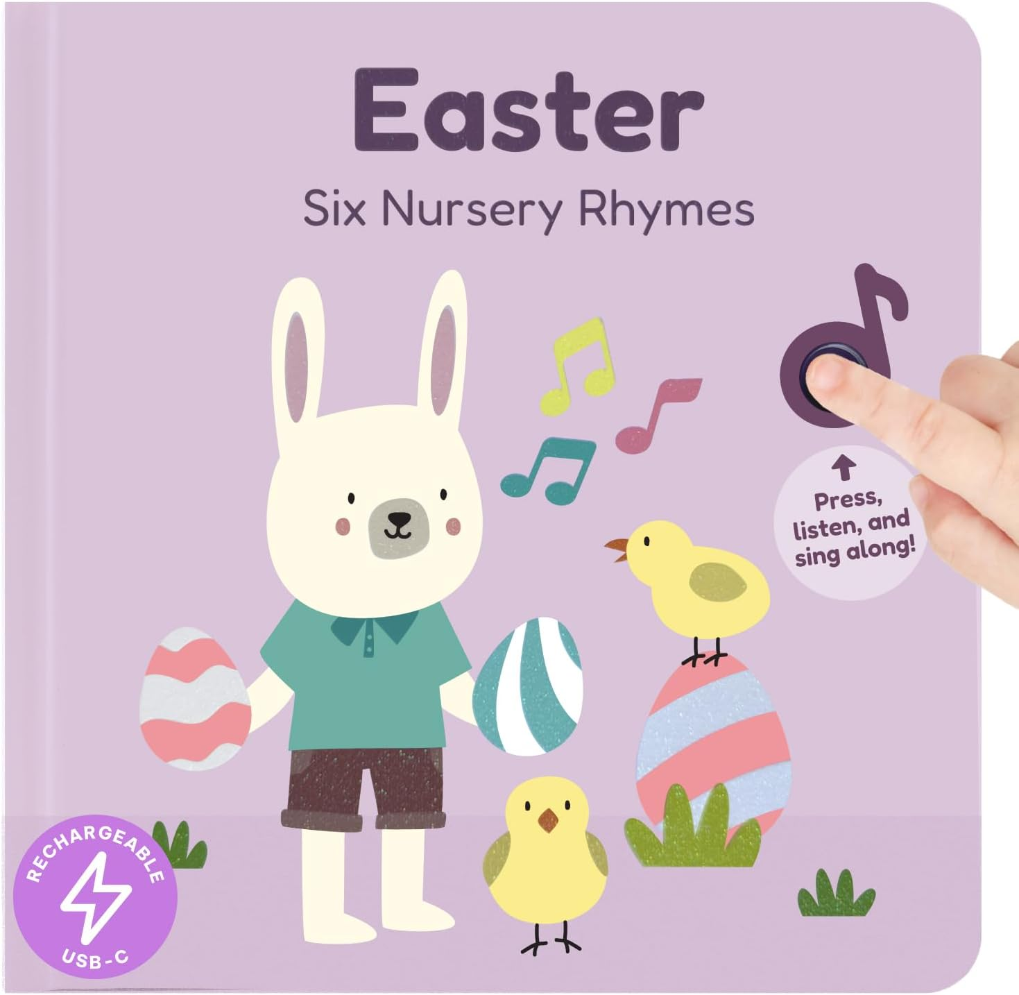 Cali's Books Easter Music Book for Toddlers 1-3 Years Old