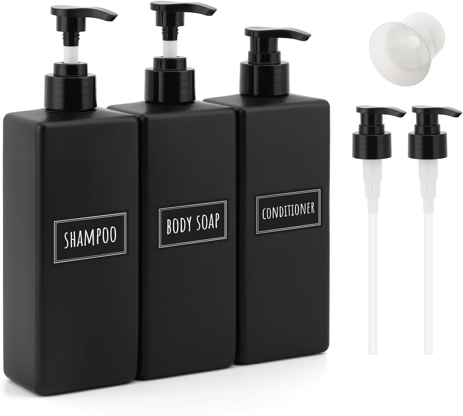 Segbeauty Soap Dispenser, 3Pcs 500ml Shampoo and Conditioner Bottles, Pump Bo... - Picture 2 of 13