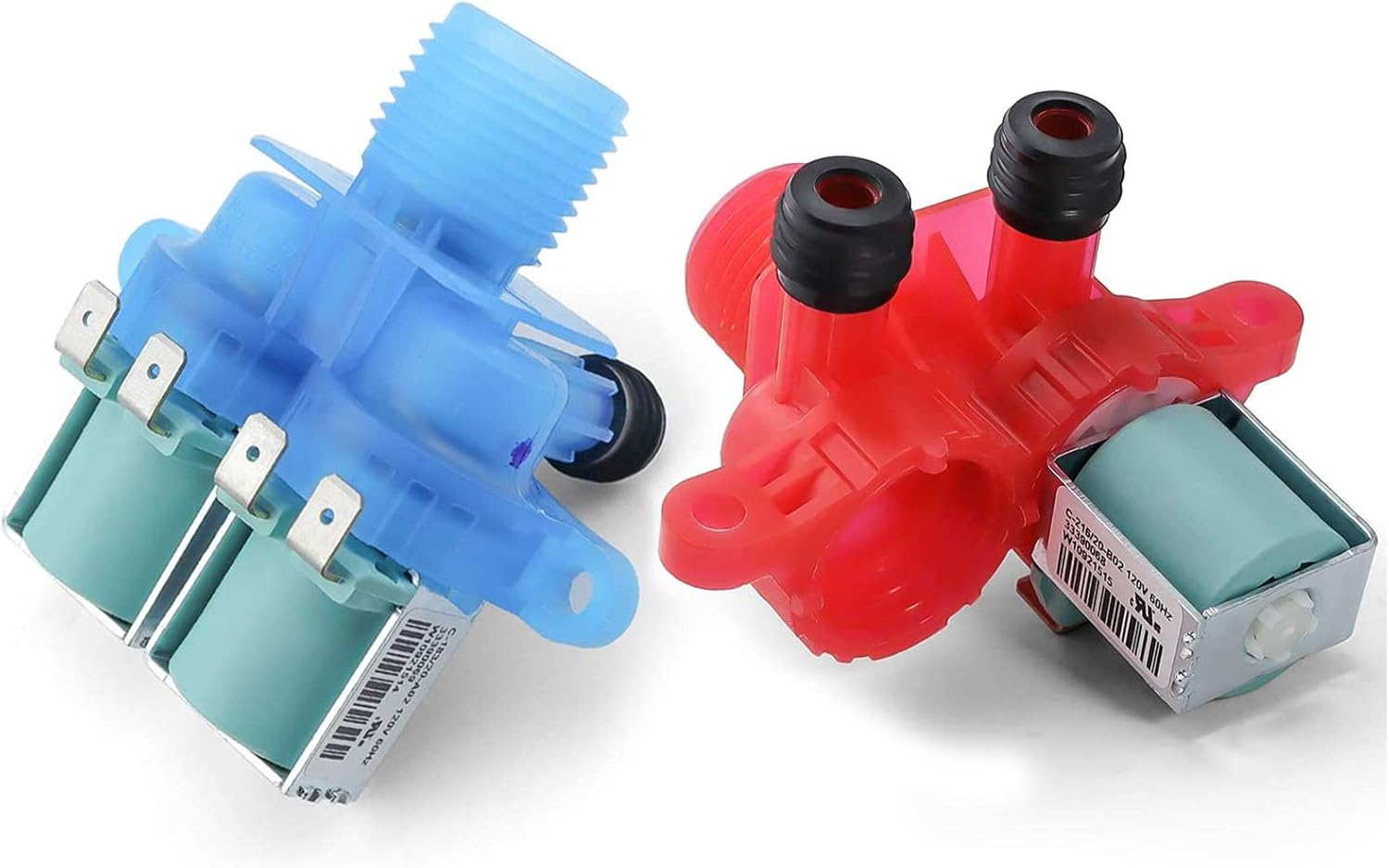 W10921514 Cold Water Inlet Valve with W10921515 Hot Water Inlet Valve by - for Ken-More Whirlpool Washer- Replaces W10240949 & W10240948 W11168740 & W11168743