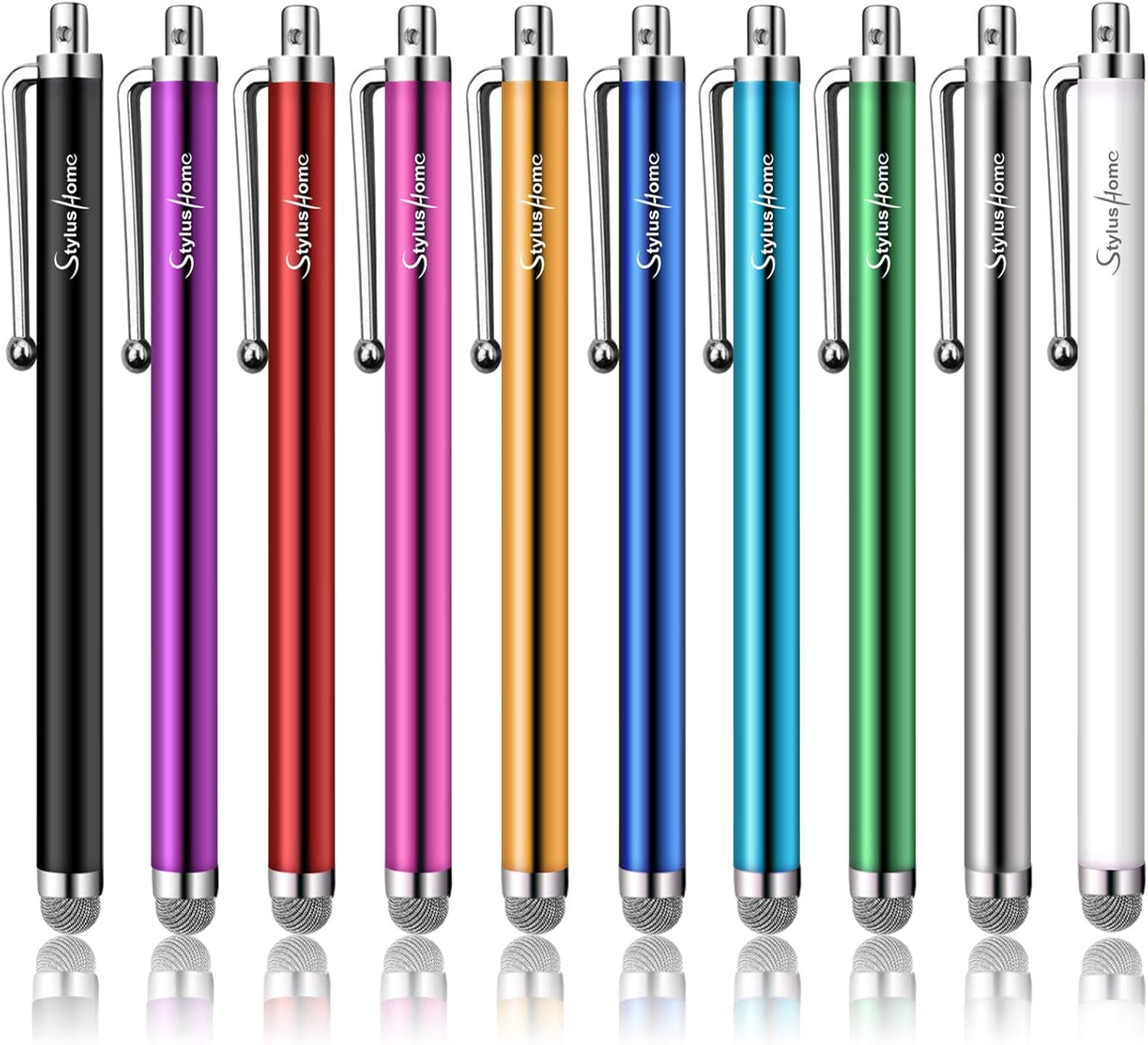 Stylus Pens for Touch Screens,  10 Pack Mesh Fiber Tip Stylus Pens for Ipad Iphone Tablets Samsung All Precision Capacitive Universal Touch Screen Devices