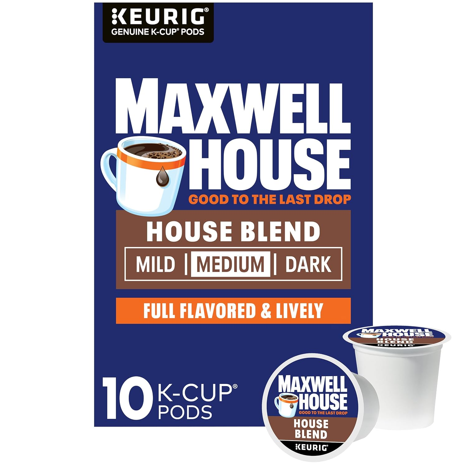 House Blend Medium Roast K-Cup Coffee Pods, 10 Ct Box