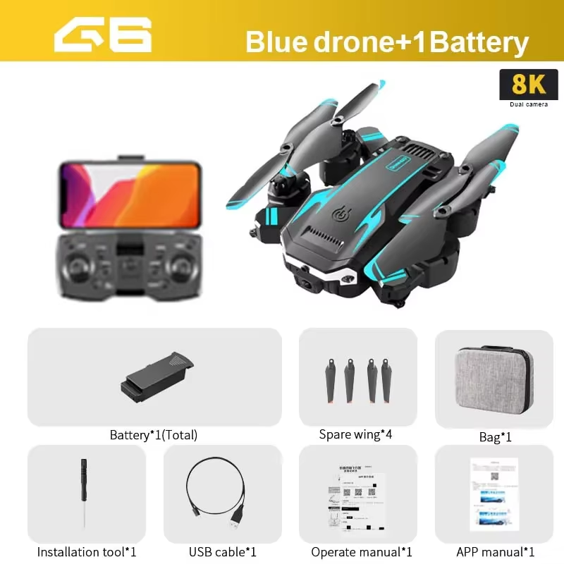 G6 Drone 5G 8K HD Camera GPS Four-Sided Obstacle Avoidance RC Helicopter FPV WIFI Professional Foldable Quadcopter Toys