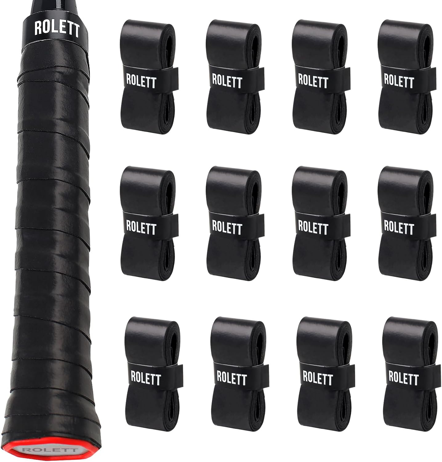 12 Pack Tennis Racket Grip Tape, Precut anti Slip Tennis Grip Tape, Absorbent