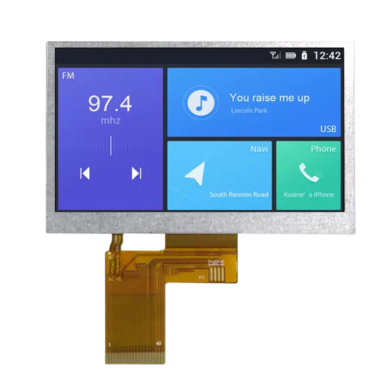 4.3 inch 480xRGBx272 ILI6485A Driver 350 bright TFT lcd display module Without touch 40PIN RGB