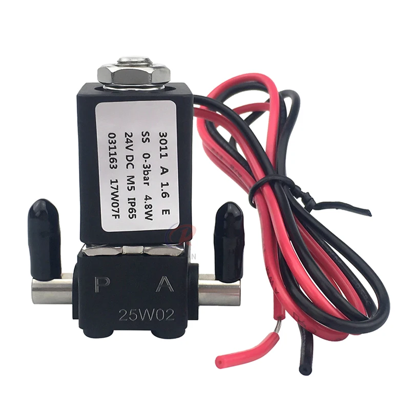 1pcs SS 0-3bar 4.8W 24V 2 Way UV Solenoid Valve for Aojet Flora Kingt Inkjet Printer Good Quality UV Ink 3 Way Solenoid Valve