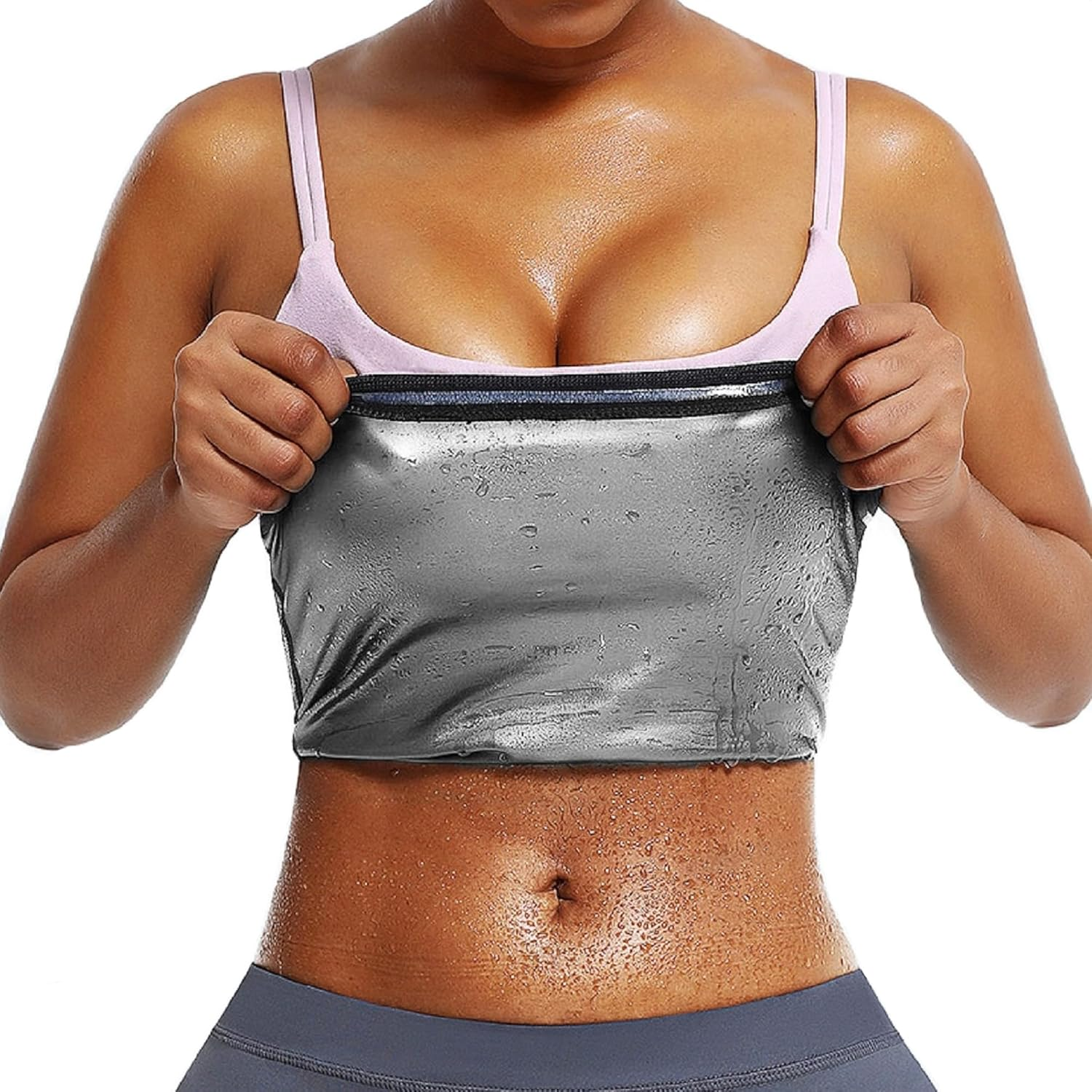 Sauna Suit Waist Trimmer for Women Waist Trainer Sweat Band for Stomach Belt Lower Belly plus Size