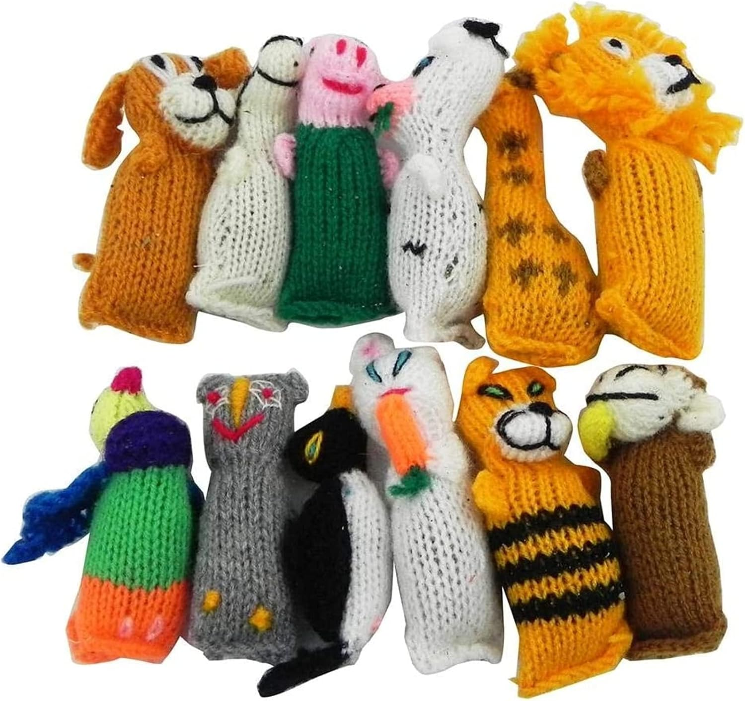 Barn Yarn Hand Knit Wool Cat Toy, Stuffed with Organic Catnip (12 Pack)