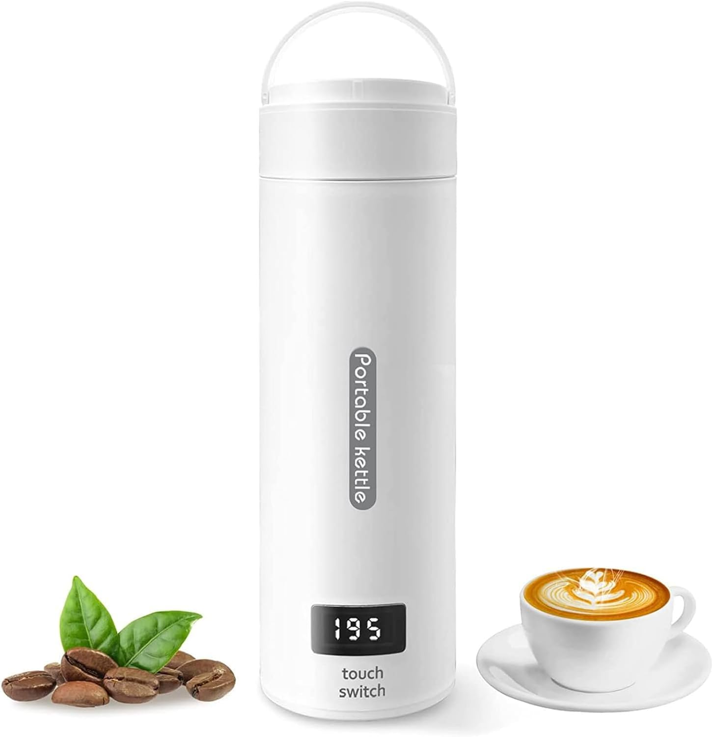 Small Electric Tea Kettle Travel Portable Mini Coffee Kettle, with 4 Variable Presets, Personal Hot Water Boiler 304 Stainless Steel with Auto Shut-Off & Boil Dry Protection, Bpa-Free(Au PLUG)