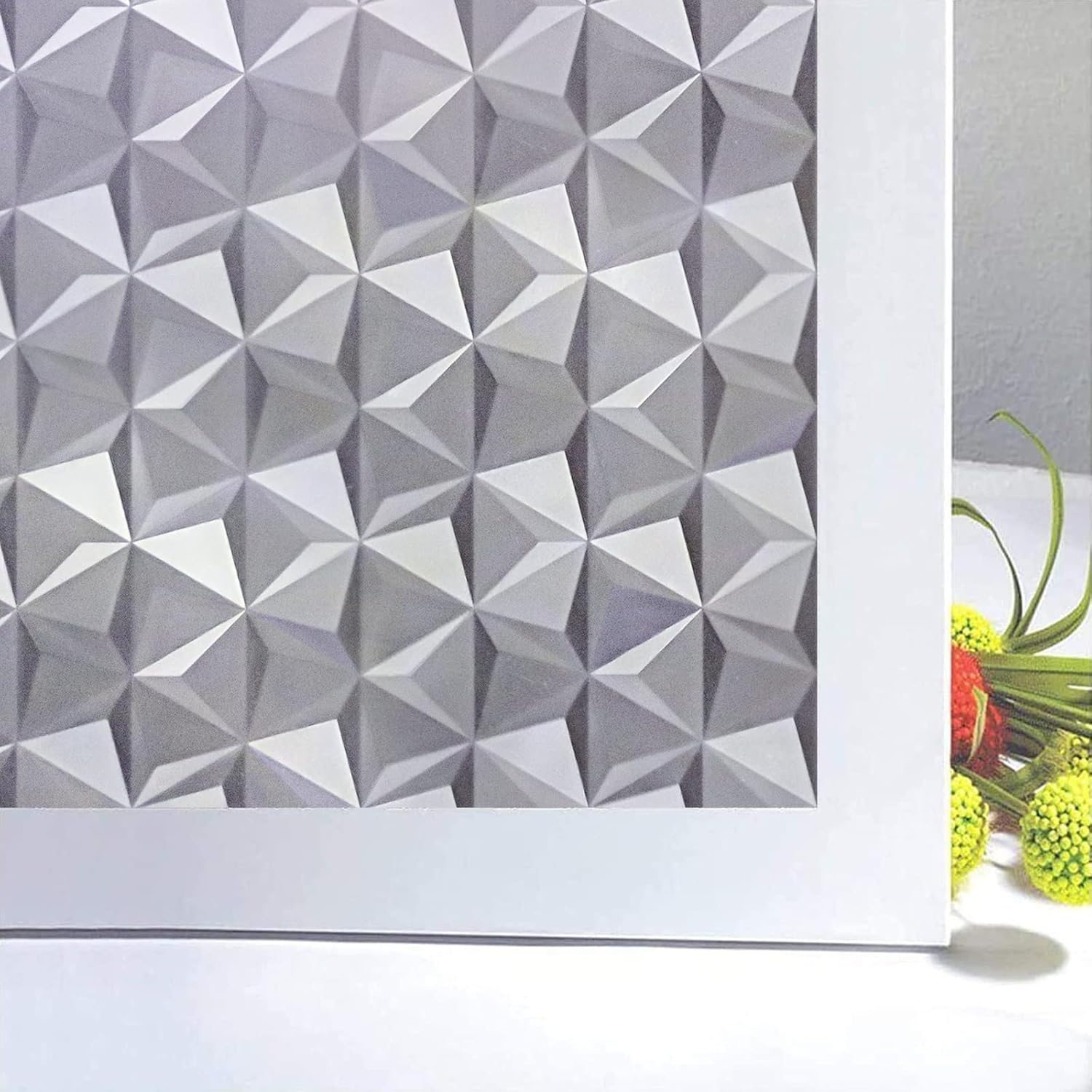 3D Static Cling Window Films for Bathroom Office Kitchen 17.7