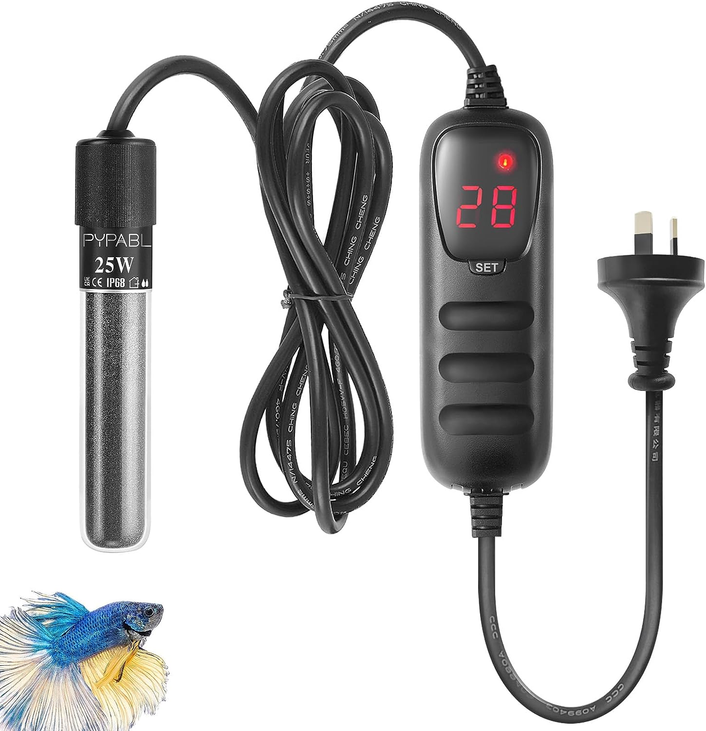 PYPABL Mini Submersible Aquarium Heater, 25W 50W 100W Small Heater for Fish T... - Picture 2 of 14