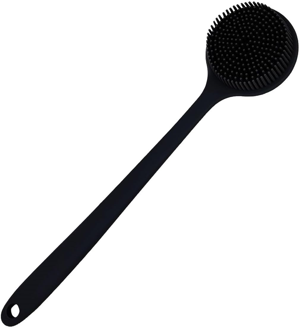 Silicone Body Scrubber, Long Handle Back Scrubber for Body, Shower Srush Back Brush Body Exfoliator
