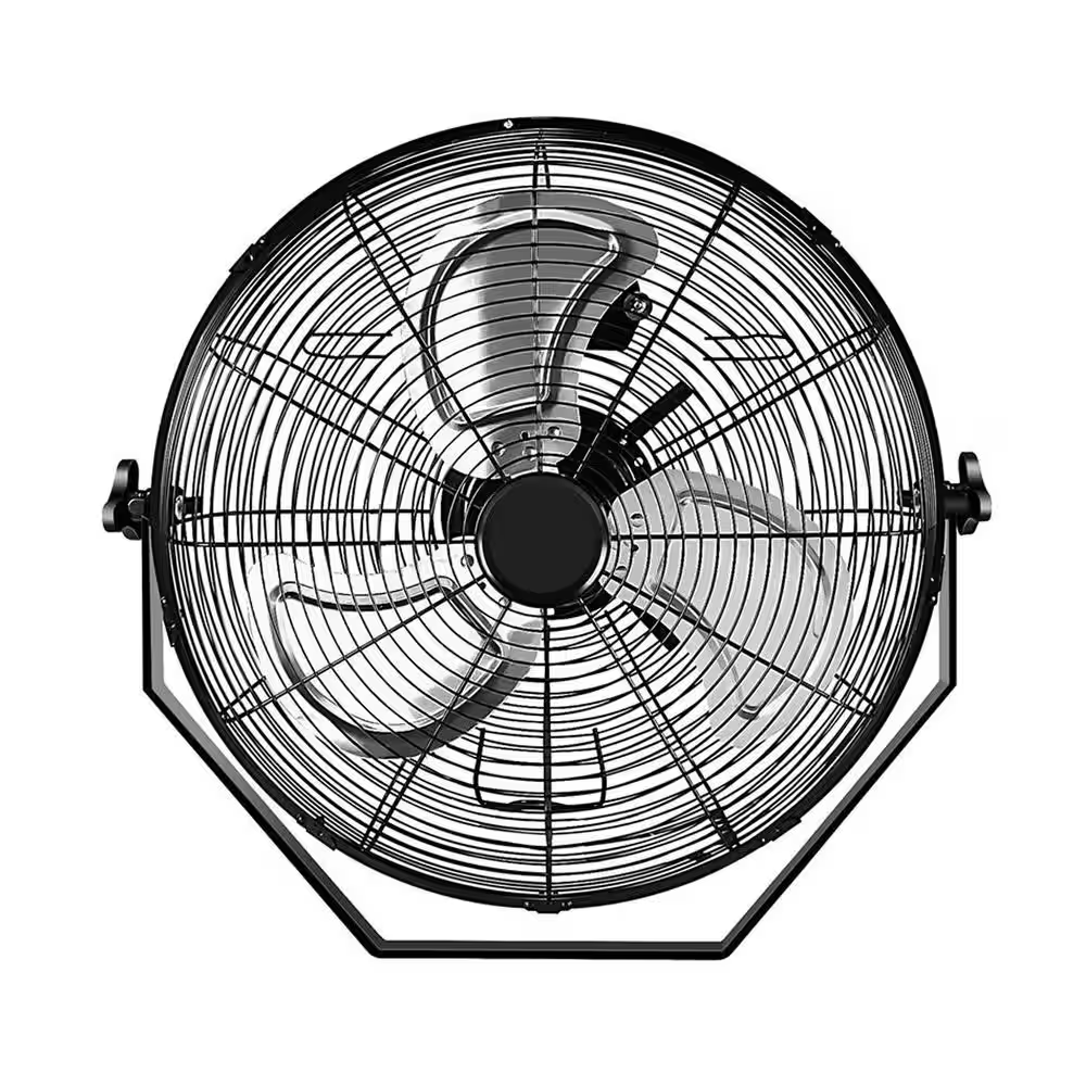 18 In. 3-Speed High Velocity Black Indoor/Outdoor Industrial Wall Mount Fan