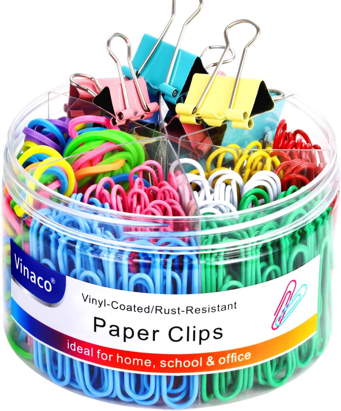 300clips de papel y clips de carpeta de varios tamanos clips de papel de colores