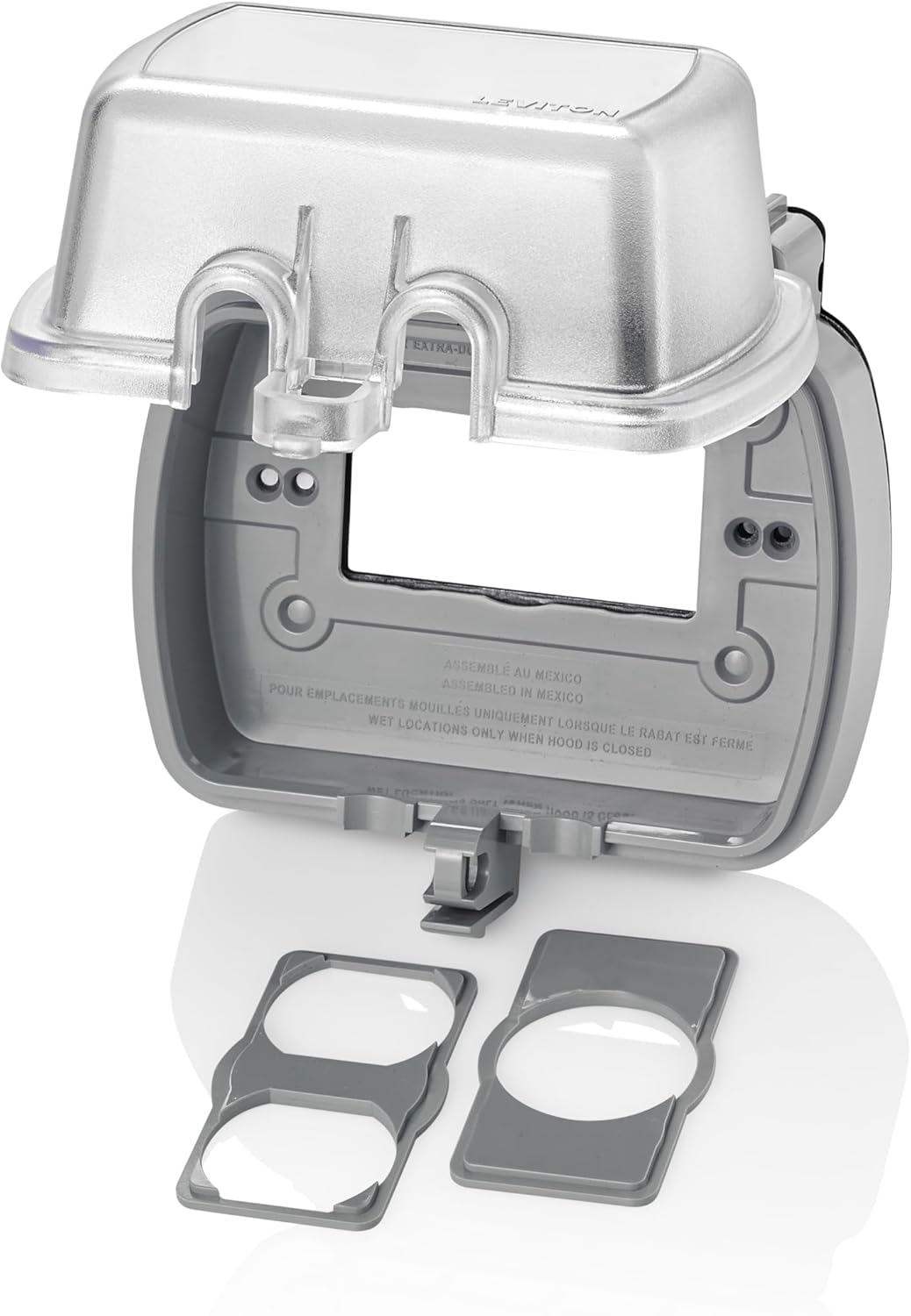 GFCI Receptacle Extra Duty Weather-Resistant While-in-Use Cover, Horizontal, 5981-UCL, Clear