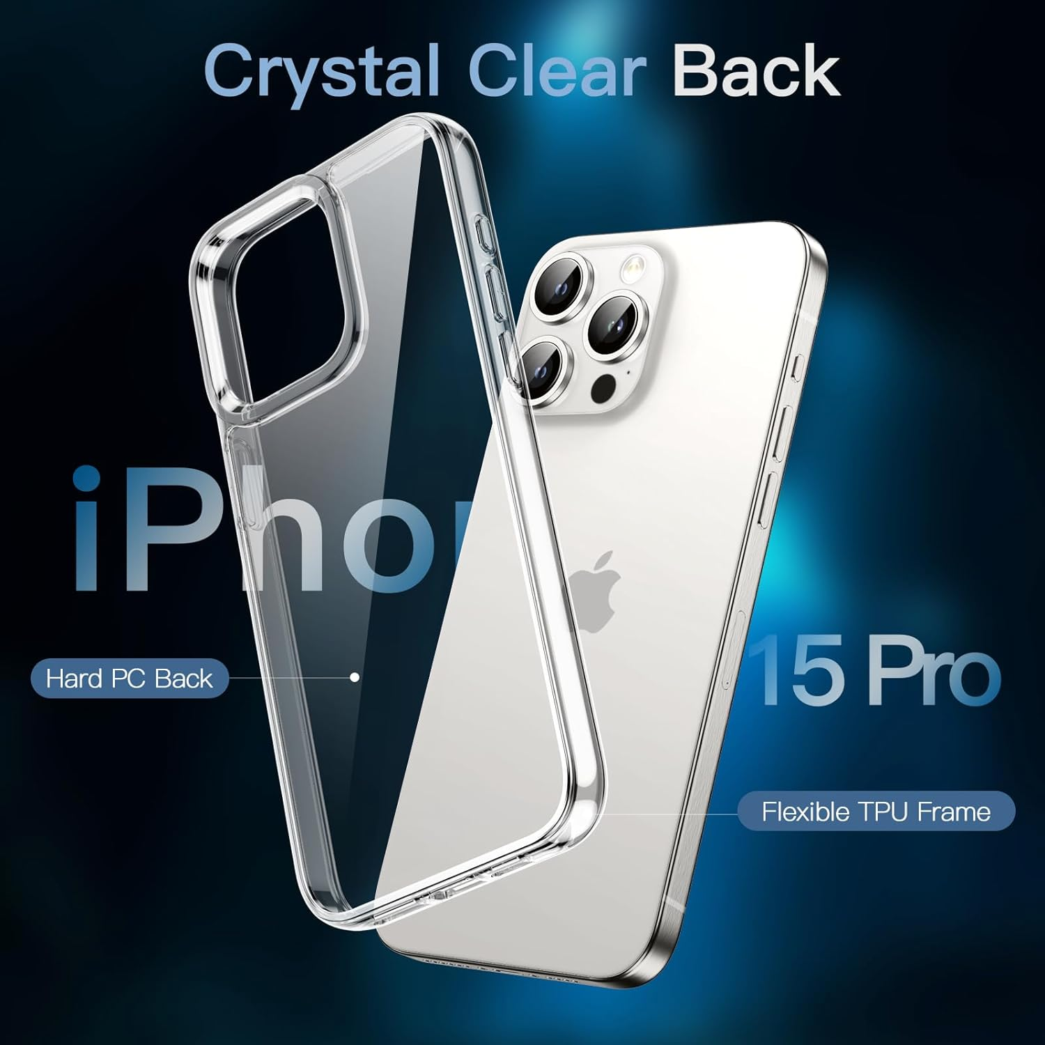 JETech 5 in 1 Case for iPhone 15 Pro 6.1-Inch with 2-Pack Each Tempered Glass... - Picture 5 of 13