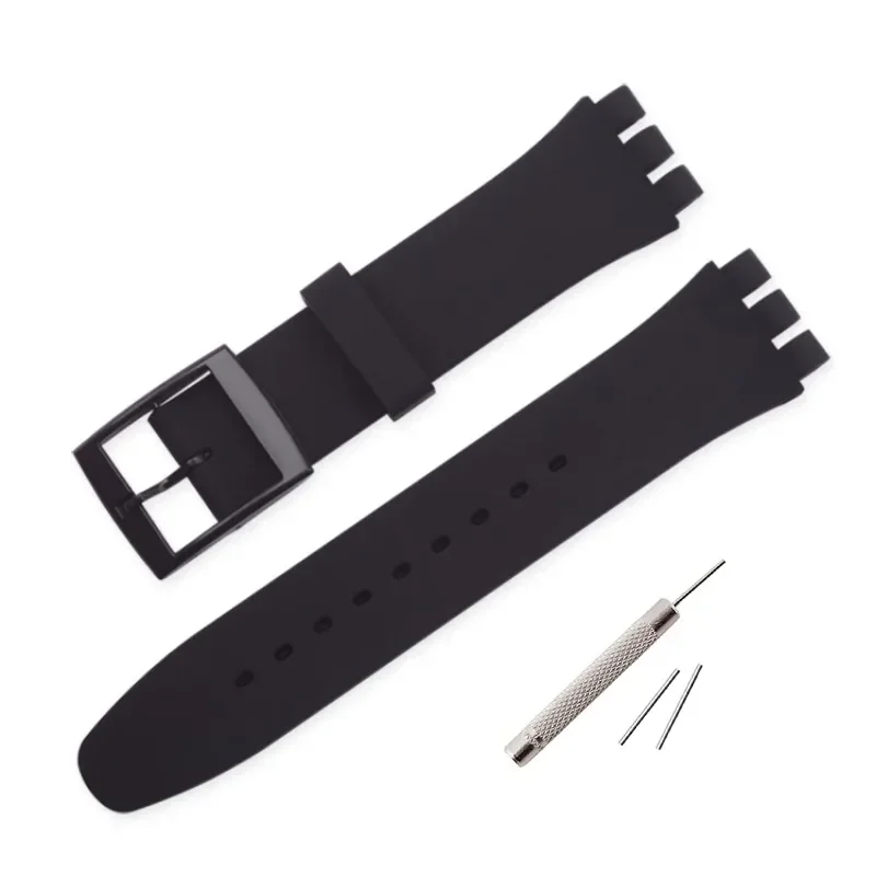 Wrist Watch Band Strap For Swatch 16mm 17mm 19mm 20mm Silicone Watchband