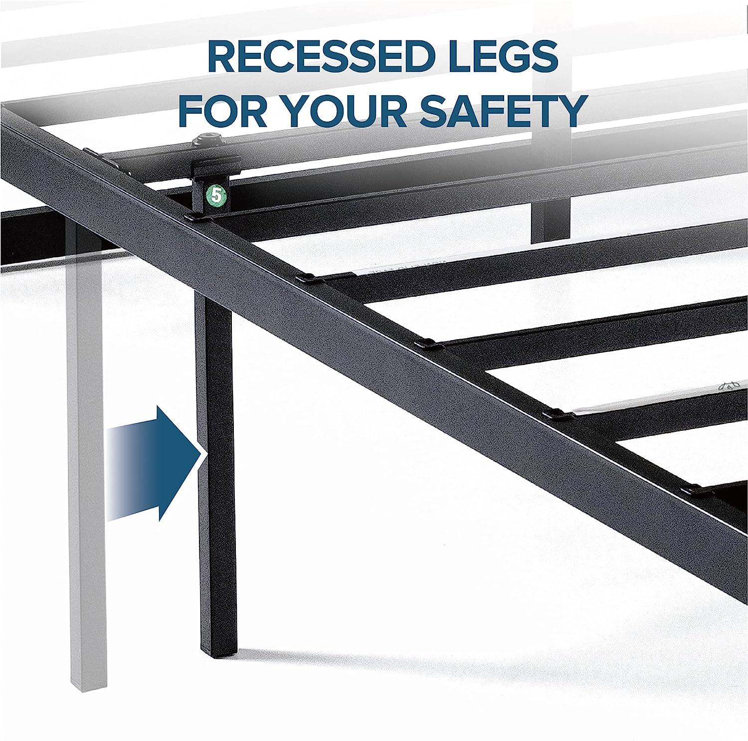 Zinus Quick Lock 35cm Queen Bed Frame/Under Bed Storage, Metal Mattress Bed B... - Picture 7 of 13