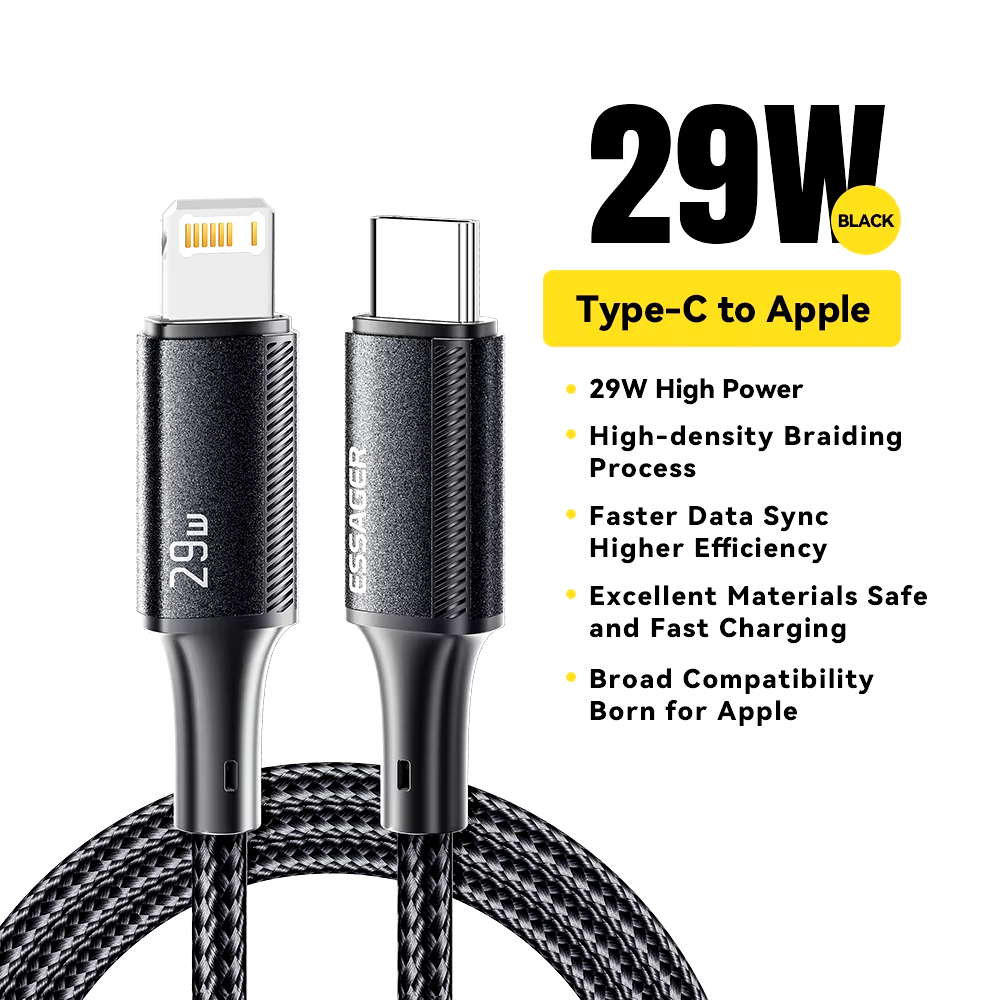 USB C Cable For iPhone 14 13 12 11 Pro Max Xs 8 Plus iPad Macbook Wire 29W PD Fast Charging Type C To Lighting Data Cord