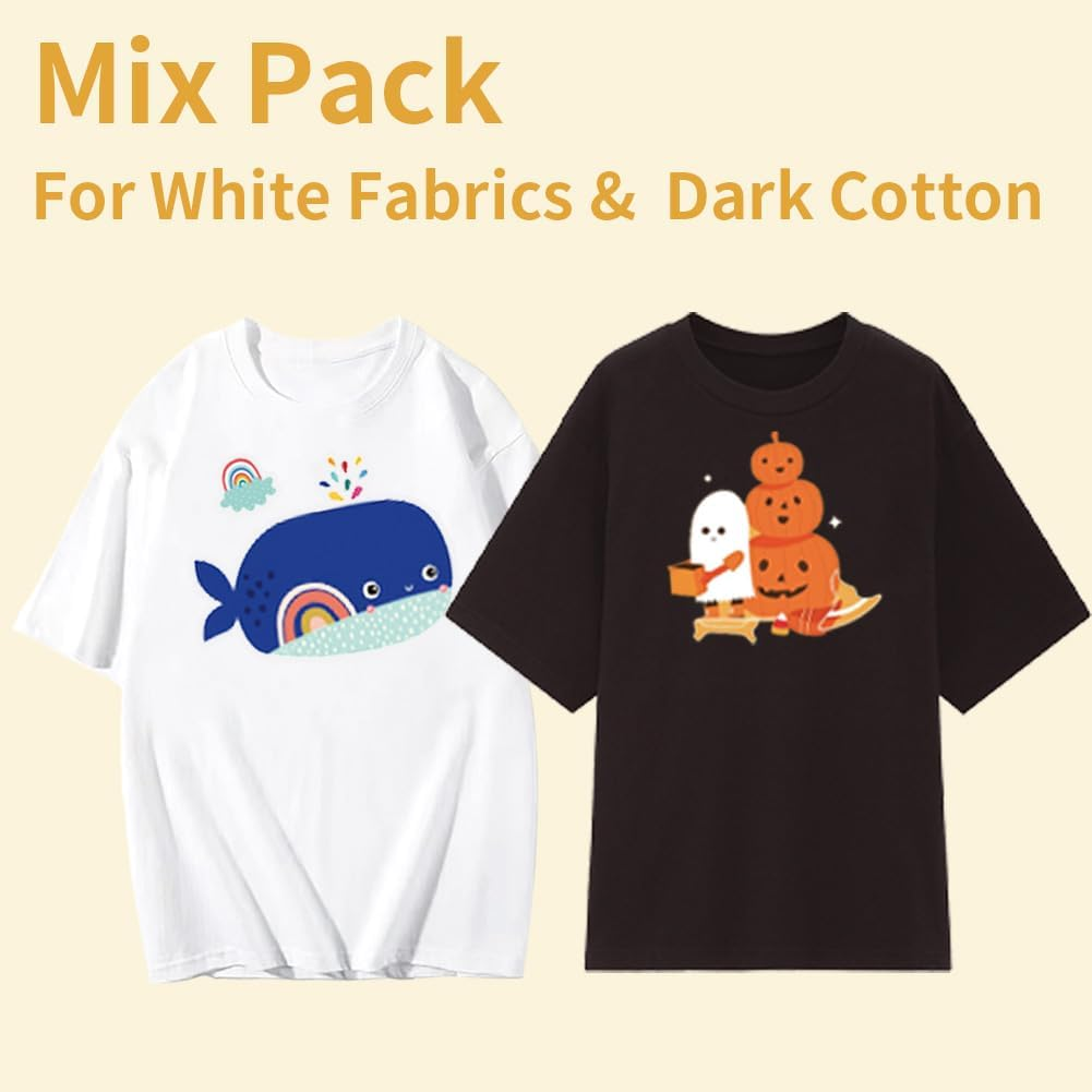 TranSmile PU-Heat Transfer Paper for T Shirts (20 Sheets,A4) Printable Heat T... - Picture 6 of 13