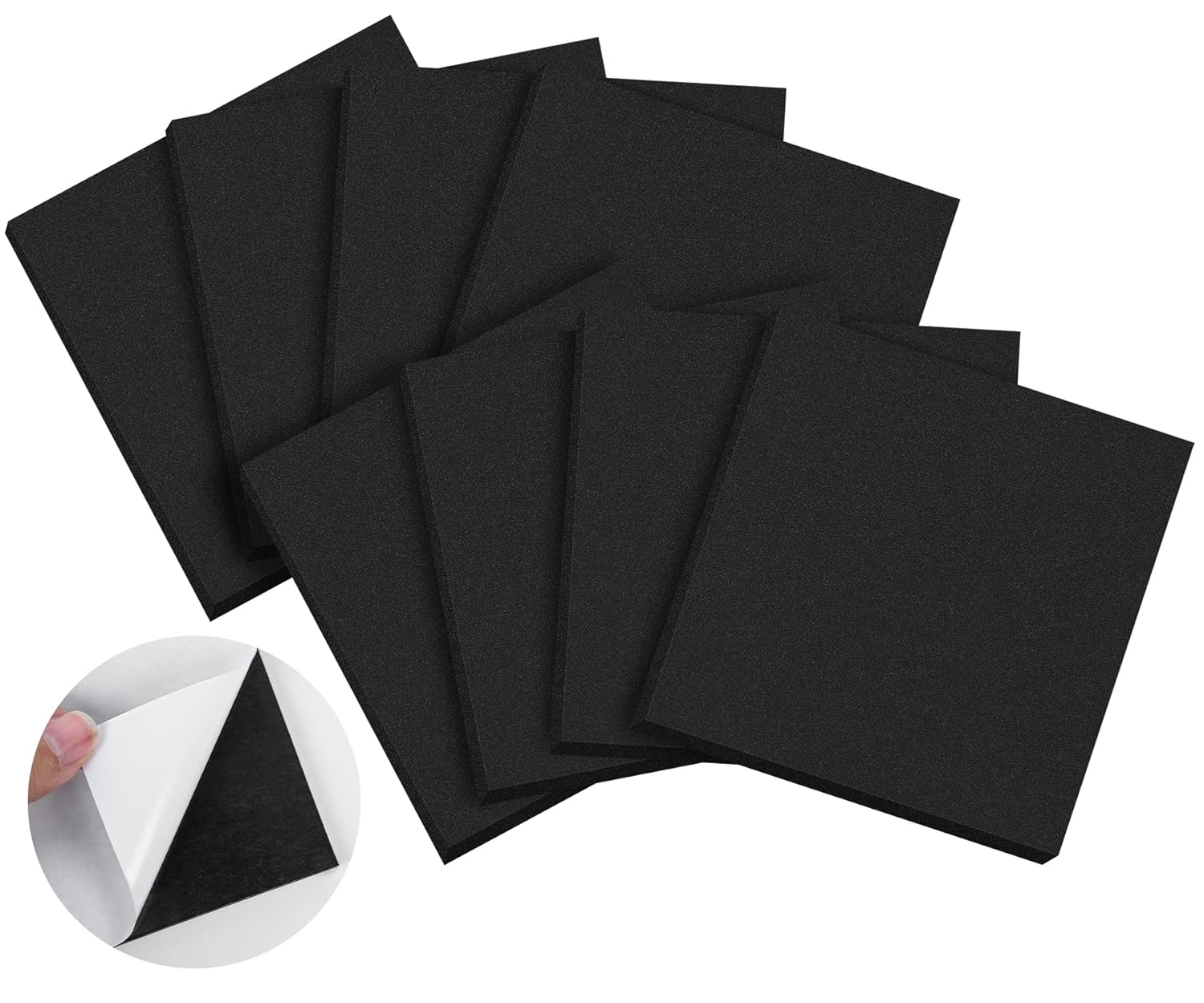 Tolanbbt 8 PCS Adhesive Foam Padding Sheets Closed Cell Neoprene Foam Sheet 1/2
