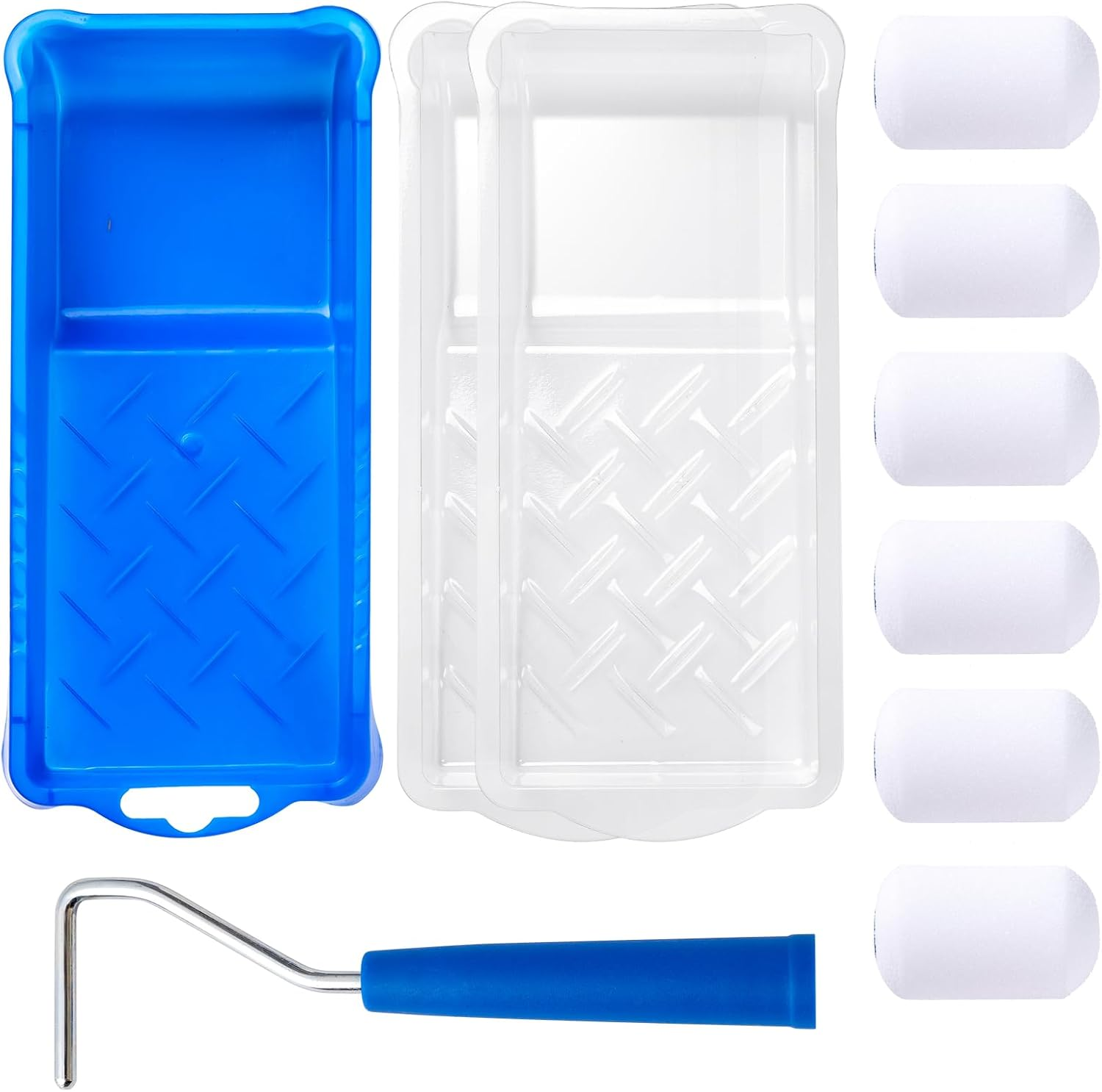 Foam Paint Roller, 2 Inch Mini Paint Roller Kit 10 Pack, Touch up Small Paint Roller for Painting Wall, Door, Cabinet