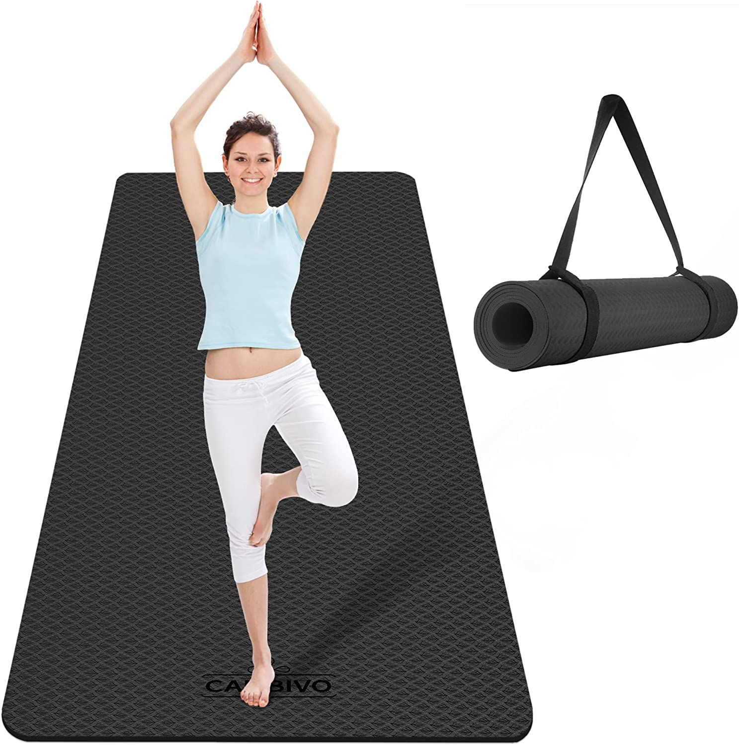 Extra Wide Yoga Mat for Women and Men (72