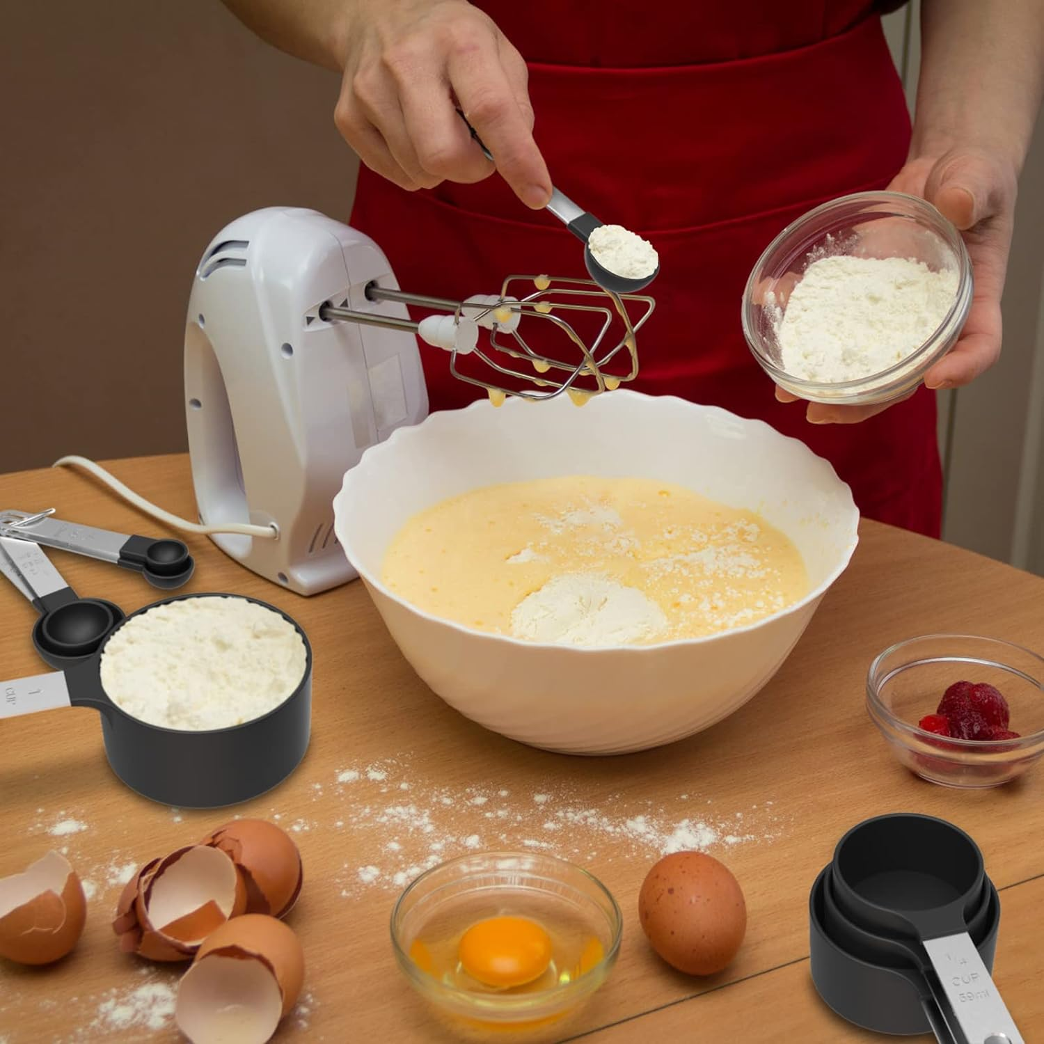 TILUCK Measuring Cups & Spoons Set, Stackable Cups and Spoons, Nesting Measur... - Picture 10 of 13