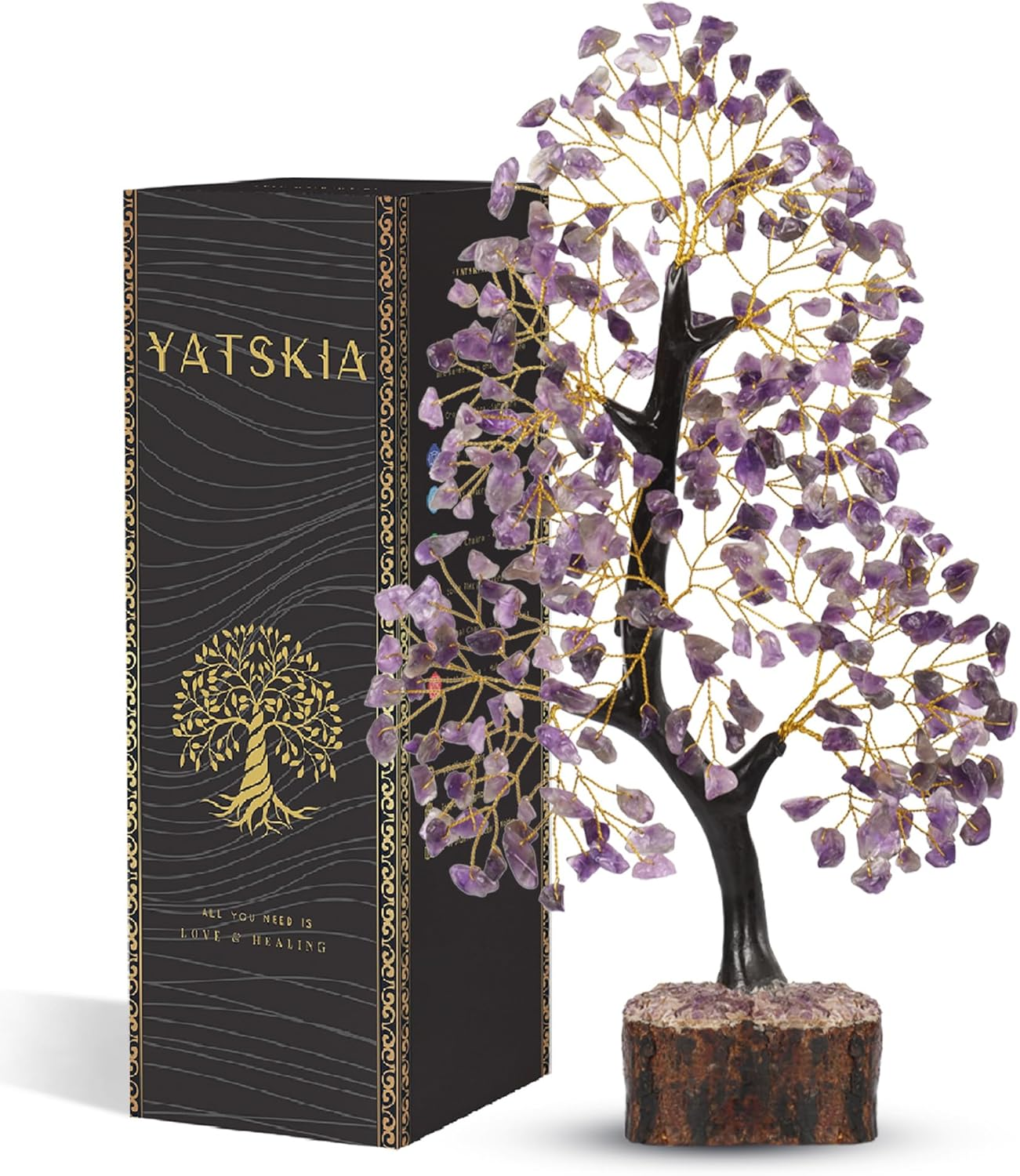Amethyst Crystal Tree of Life, Purple Tree, Crystal Decor, Chakra Tree, Healing Gifts for Women, Chakra Decor, Tree of Life Decor, Crystal Gifts for Women, Reiki Decor, Crystal Decorations 10-12 Inch