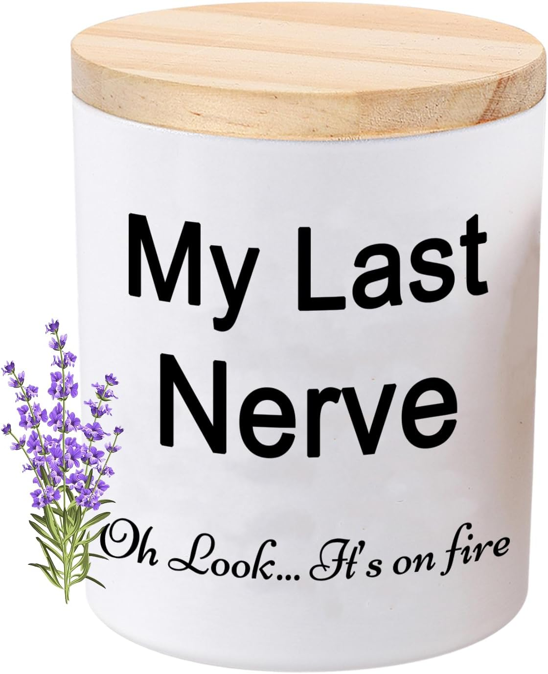 Candles Gifts for Women Funny Unique Christmas Birthday Self Care Relaxation Spa Gag Gifts for Sister Best Friend My Last Nerve Lavender Scented Soy Candle
