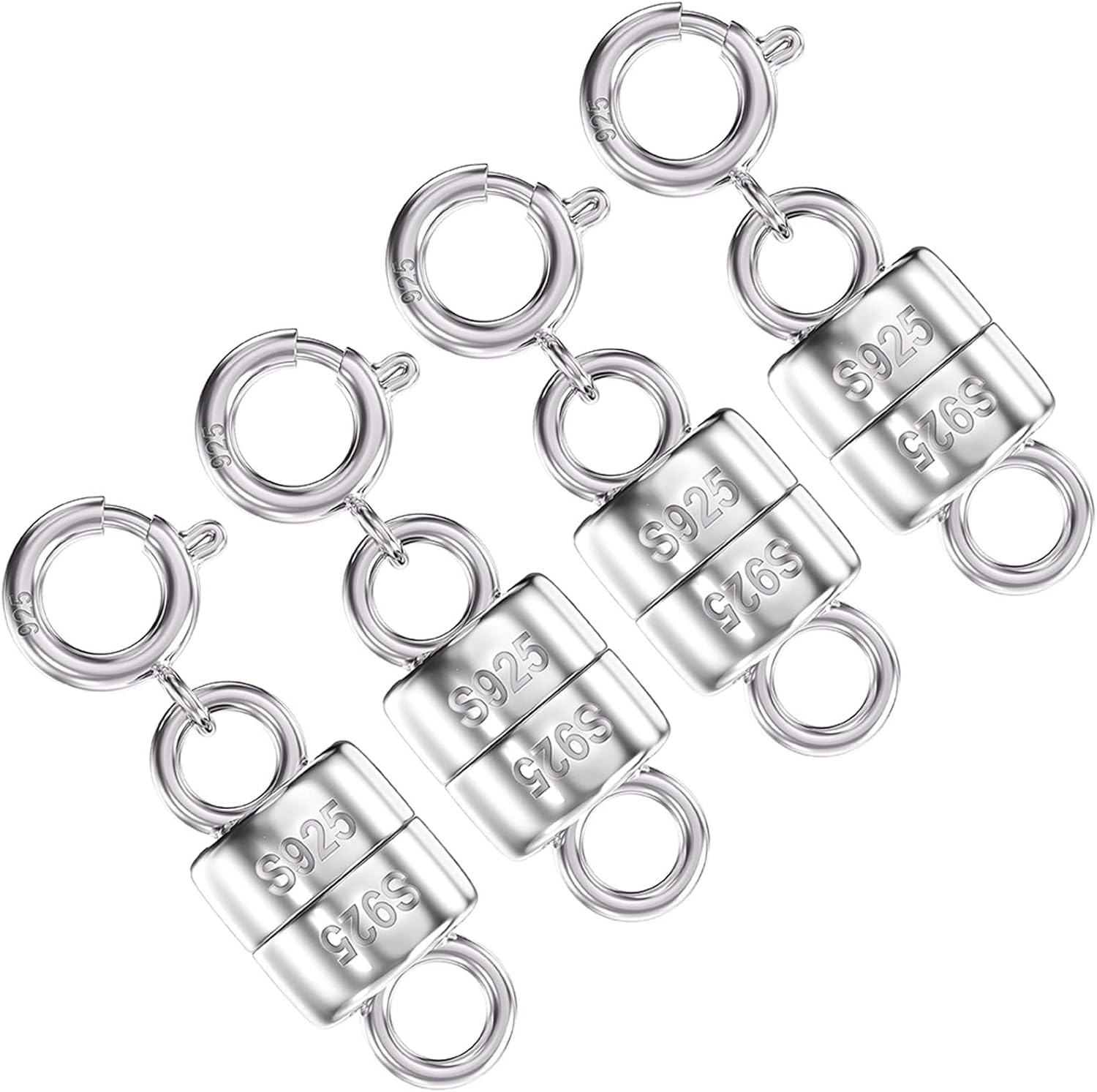 Qulltk 925 Sterling Silver Magnetic Necklace Clasps and Closures,Mini Bracele... - Picture 2 of 18